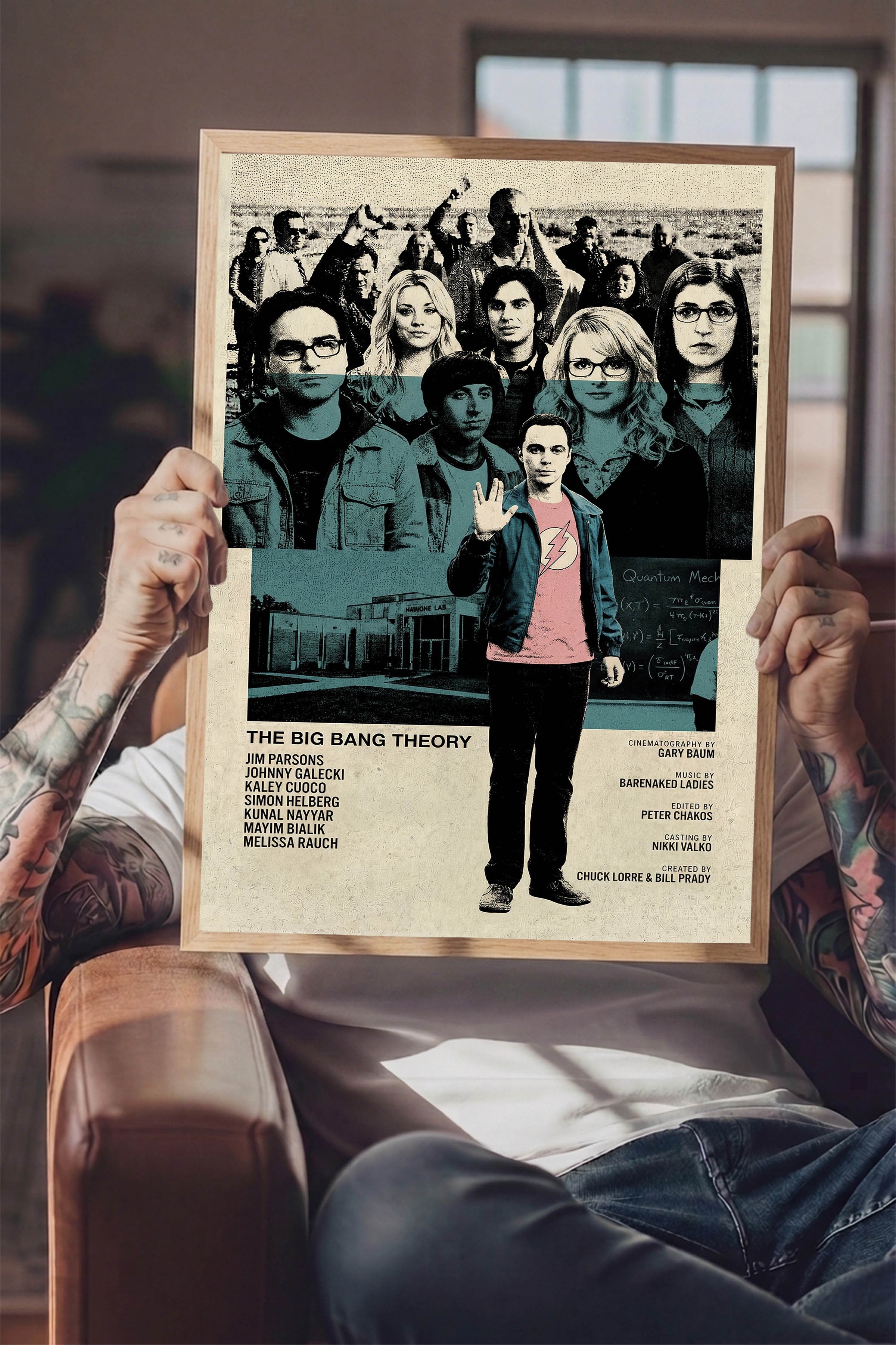 The Big Bang Theory Ahşap Çerçeveli Poster, Sinema ve Dizi Tablo, Film Dizi Afişleri NO:112769