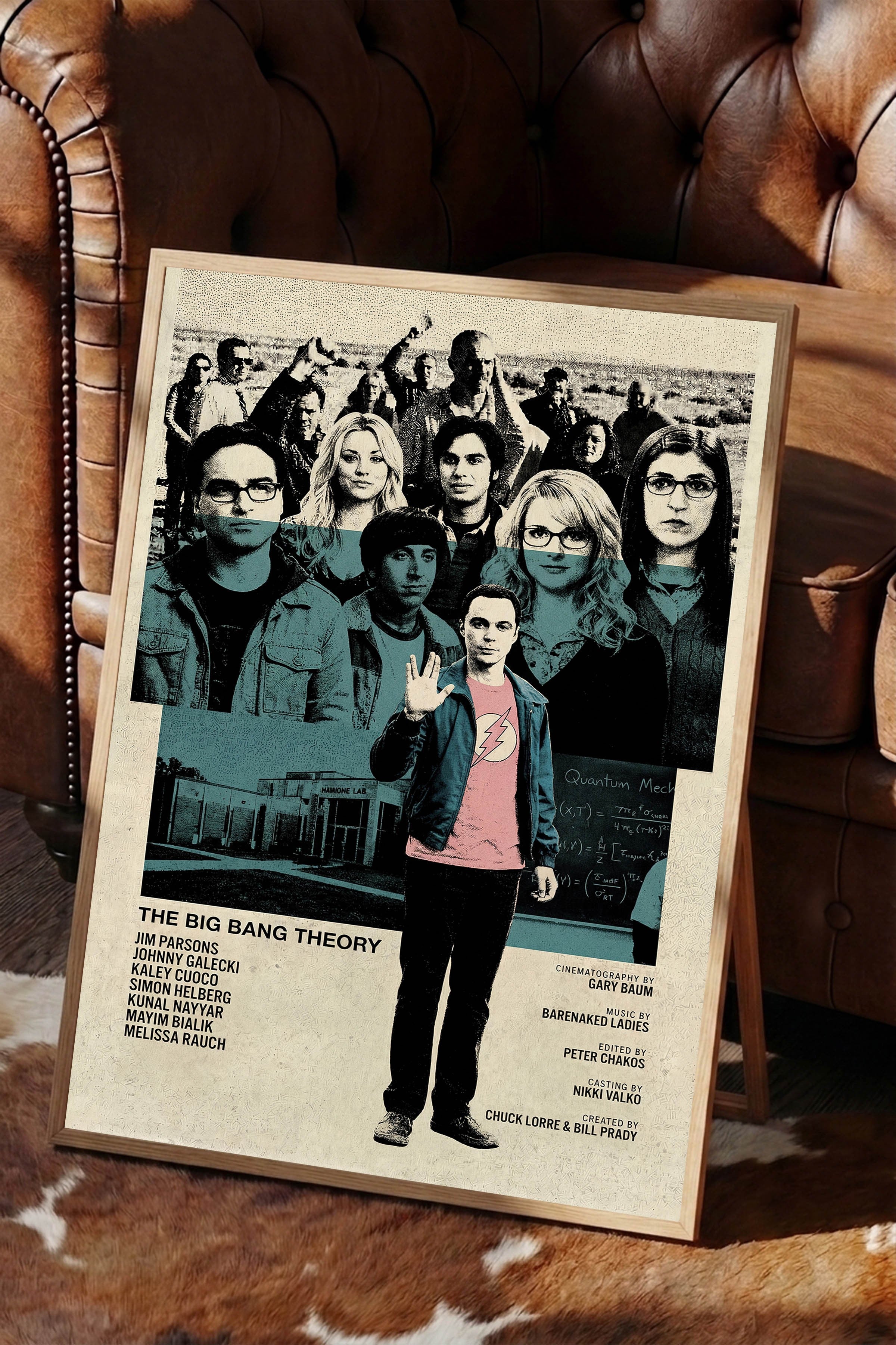 The Big Bang Theory Ahşap Çerçeveli Poster, Sinema ve Dizi Tablo, Film Dizi Afişleri NO:112769