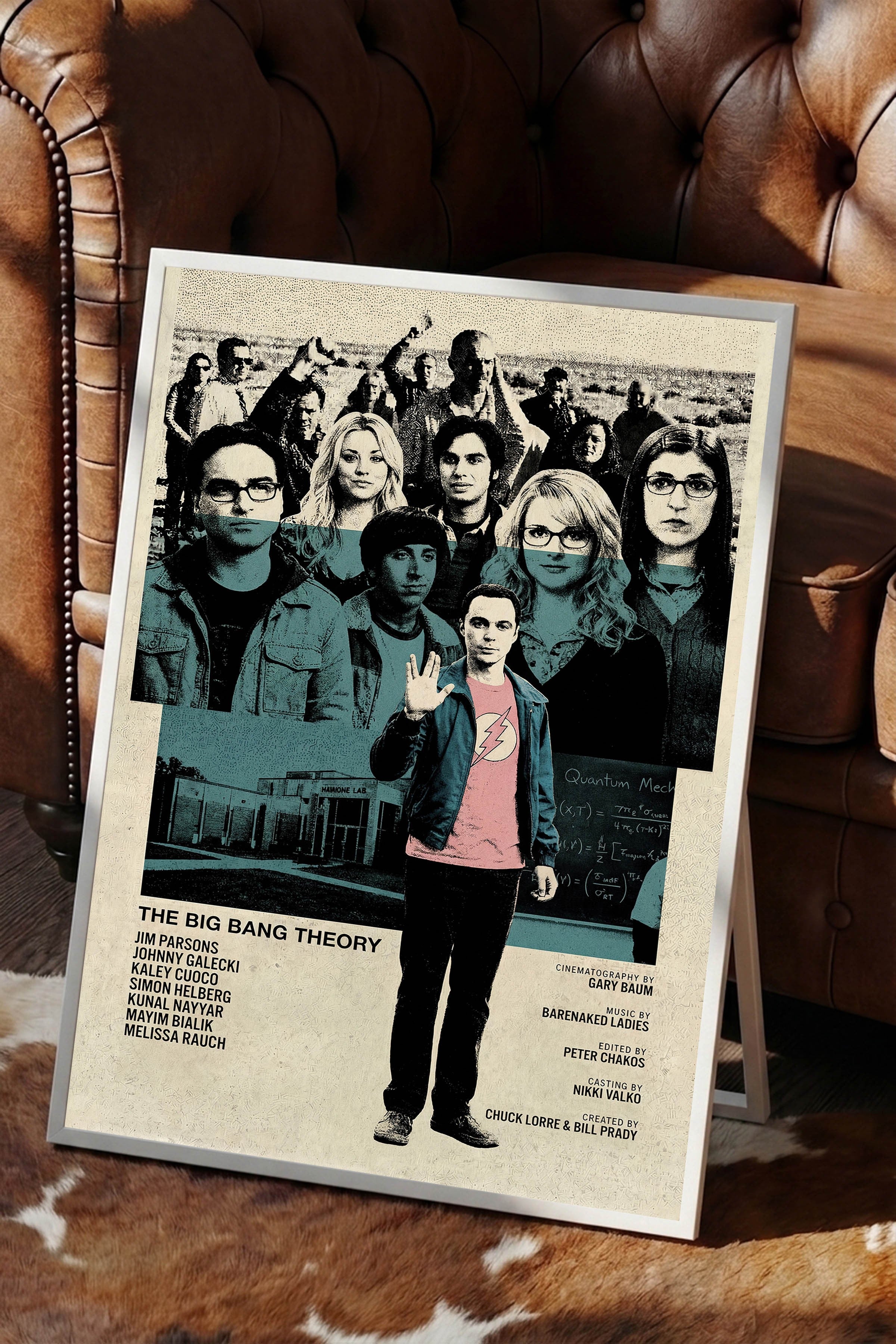 The Big Bang Theory Beyaz Çerçeveli Poster, Sinema ve Dizi Tablo, Film Dizi Afişleri NO:112769