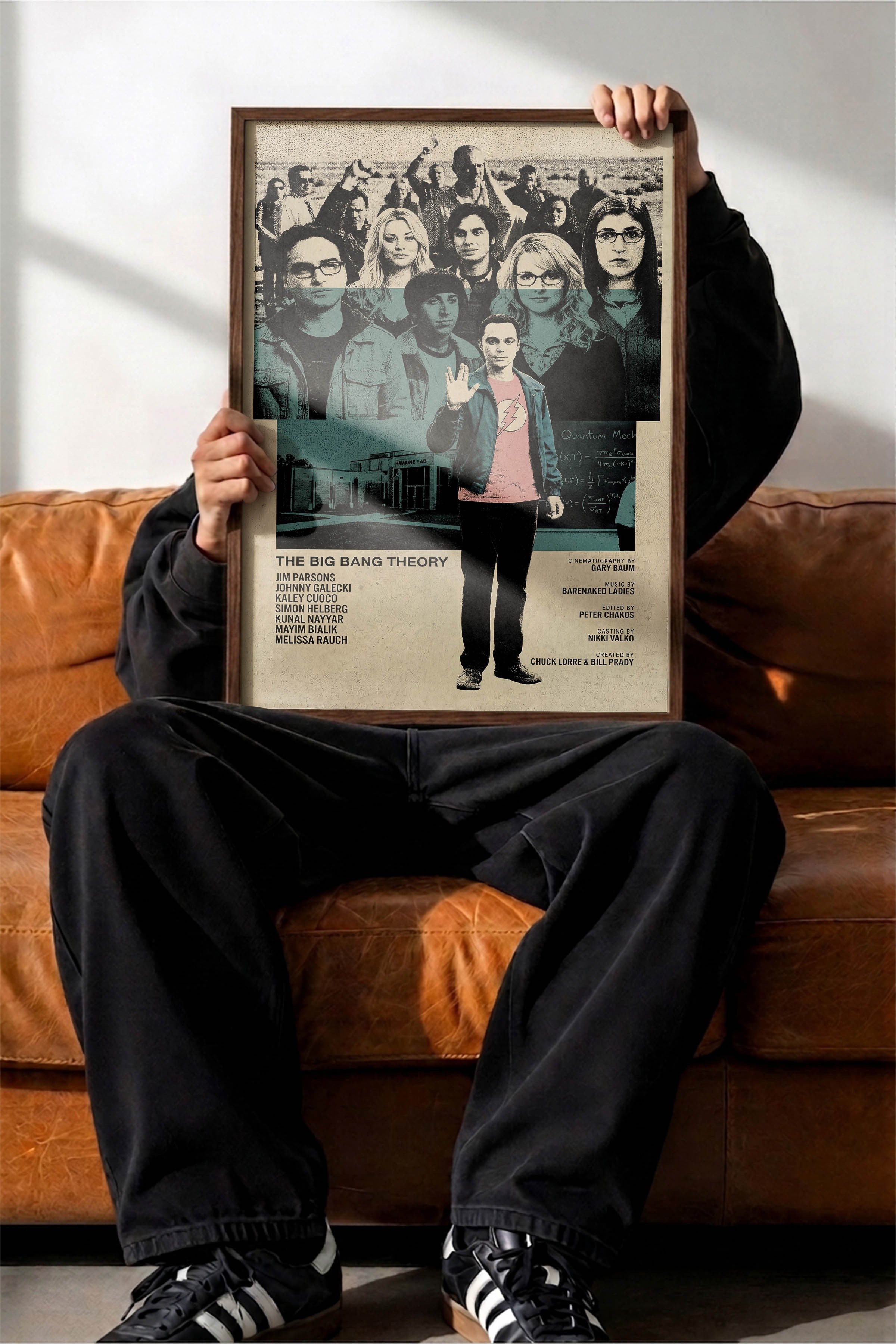 The Big Bang Theory Kahverengi Çerçeveli Poster, Sinema ve Dizi Tablo, Film Dizi Afişleri NO:112769