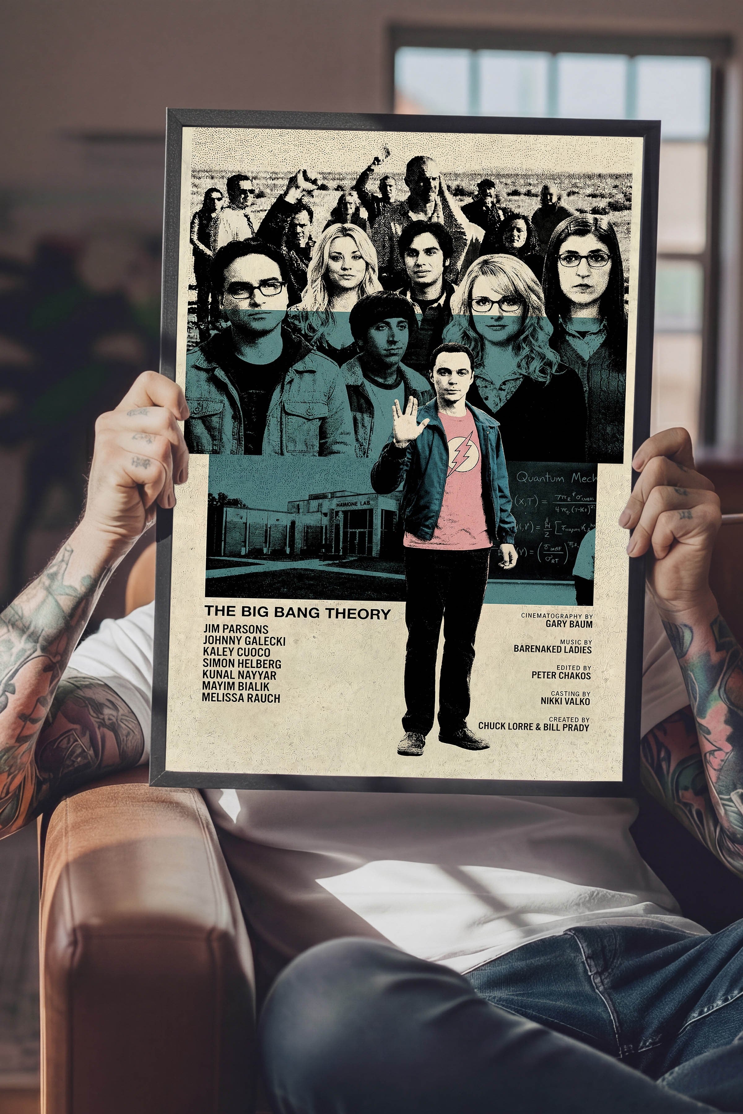 The Big Bang Theory Siyah Çerçeveli Poster, Sinema ve Dizi Tablo, Film Dizi Afişleri NO:112769