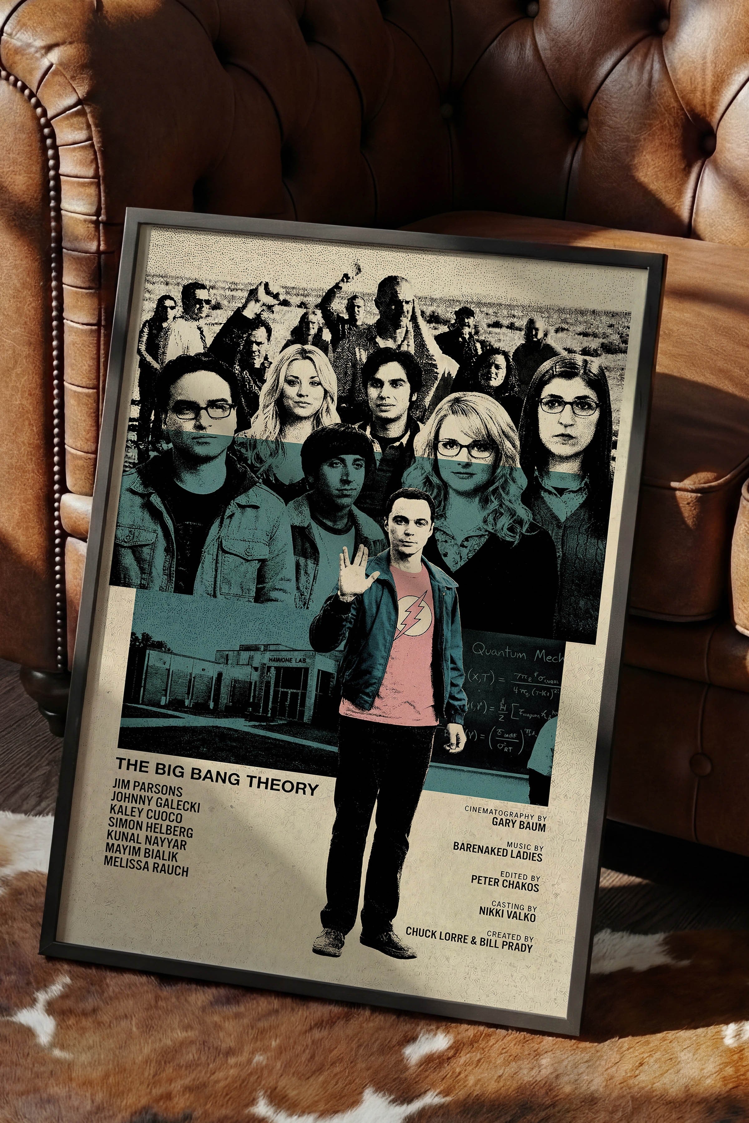 The Big Bang Theory Siyah Çerçeveli Poster, Sinema ve Dizi Tablo, Film Dizi Afişleri NO:112769