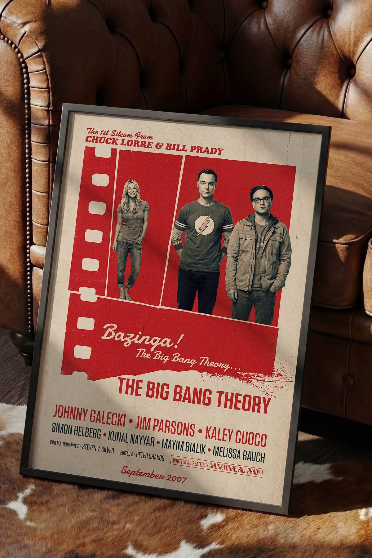 The Big Bang Theory Siyah Çerçeveli Poster, Sinema ve Dizi Tablo, Film Dizi Afişleri NO:112845