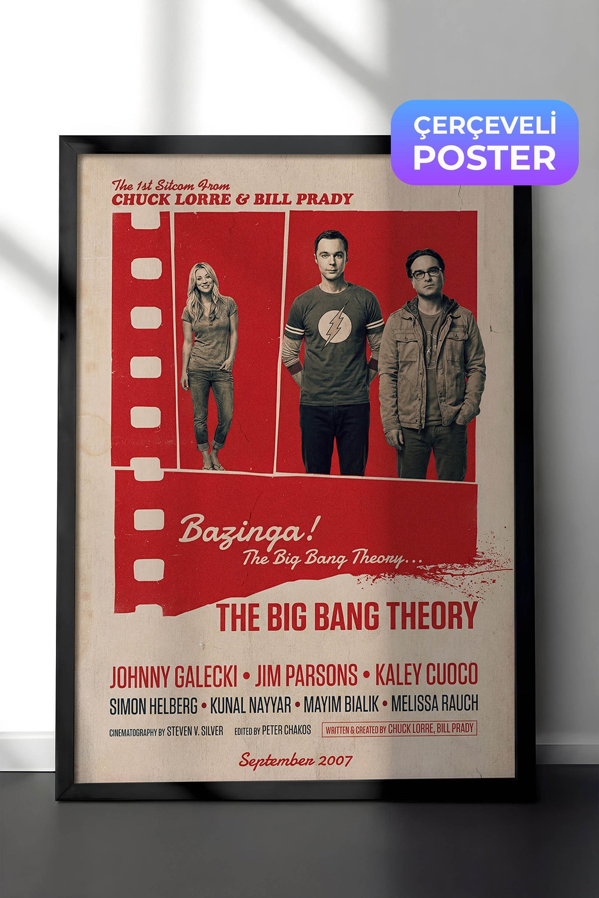 The Big Bang Theory Siyah Çerçeveli Poster, Sinema ve Dizi Tablo, Film Dizi Afişleri NO:112845