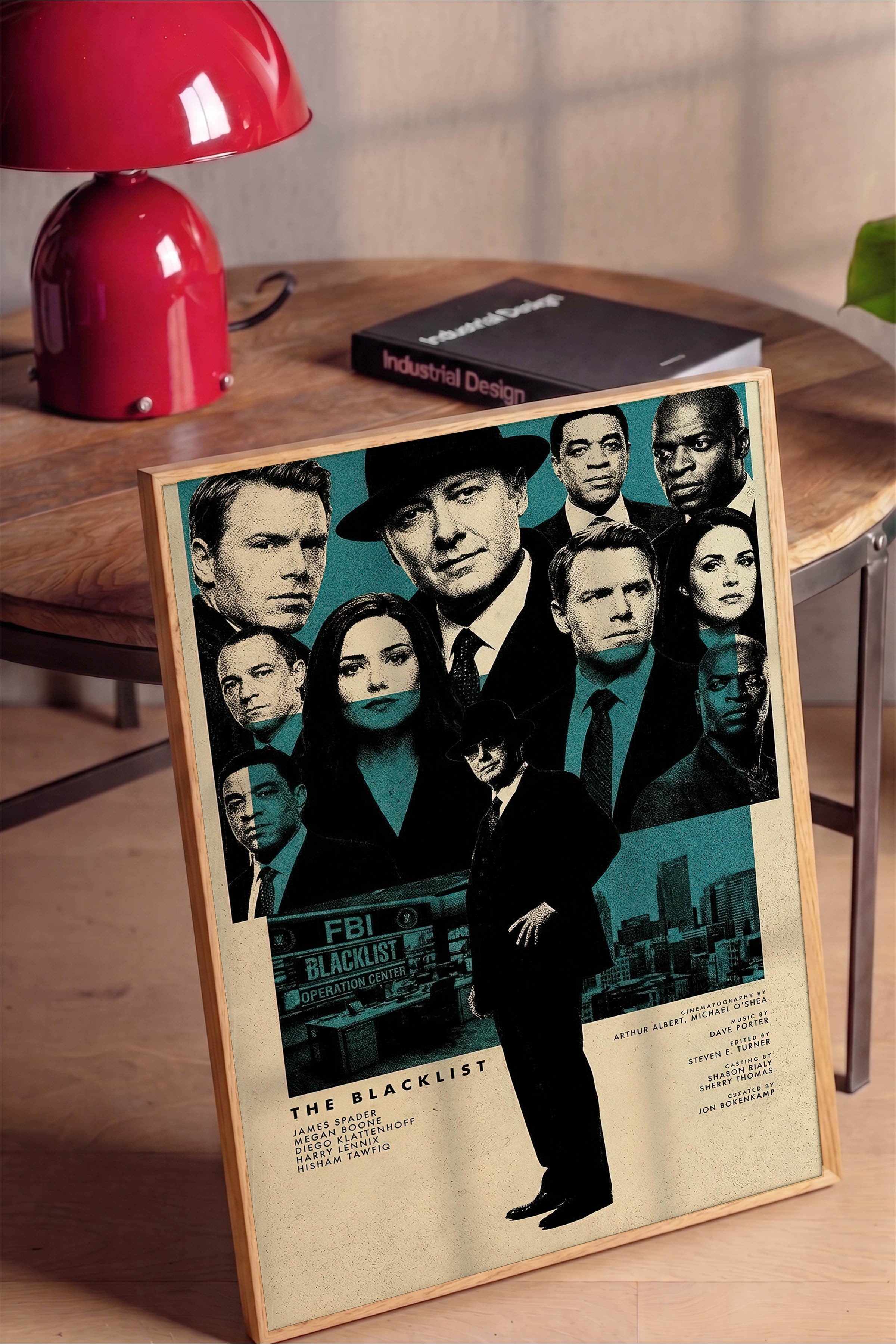 The Blacklist Ahşap Çerçeveli Poster, Sinema ve Dizi Tablo, Film Dizi Afişleri NO:112802
