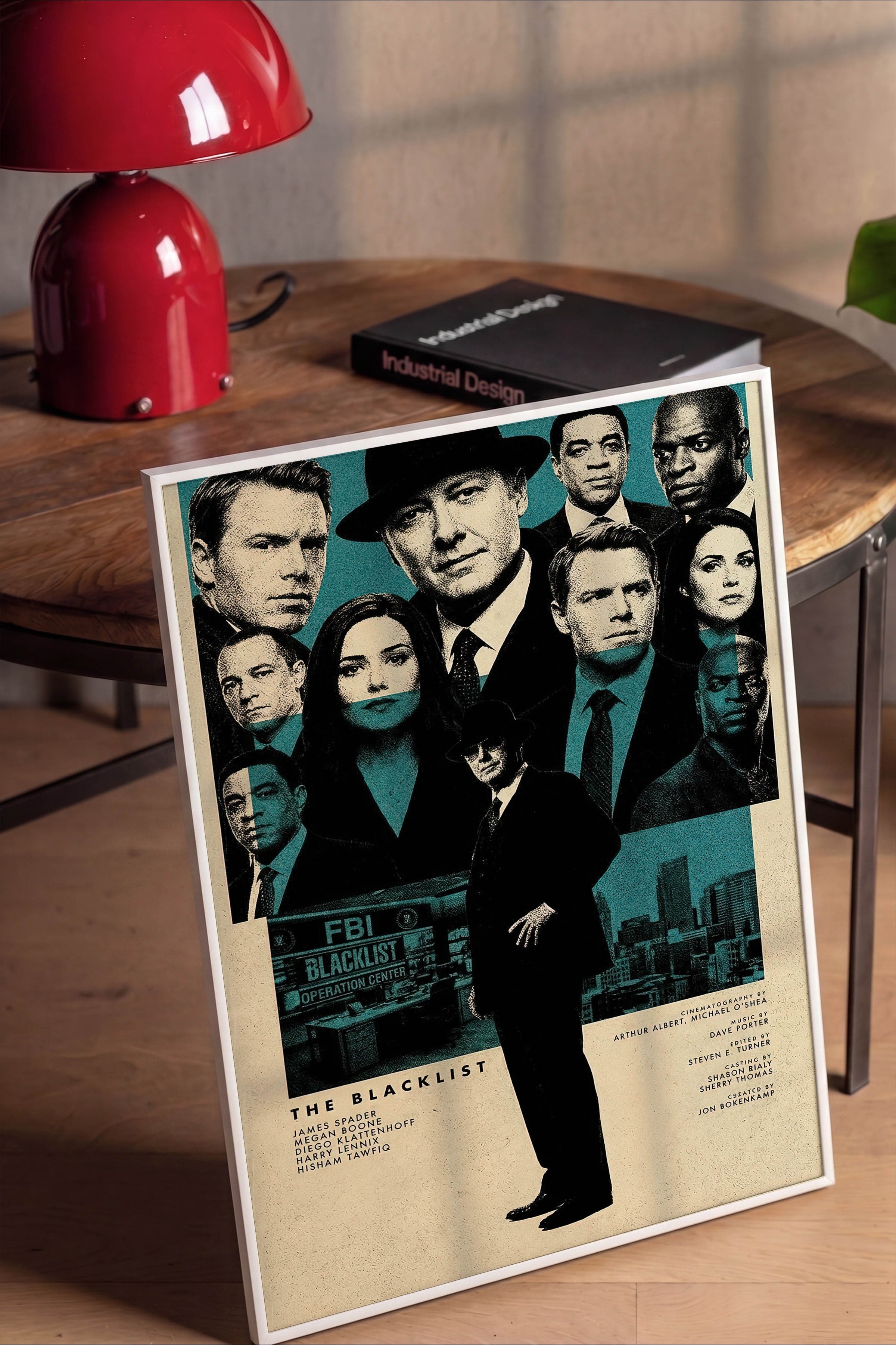 The Blacklist Beyaz Çerçeveli Poster, Sinema ve Dizi Tablo, Film Dizi Afişleri NO:112802