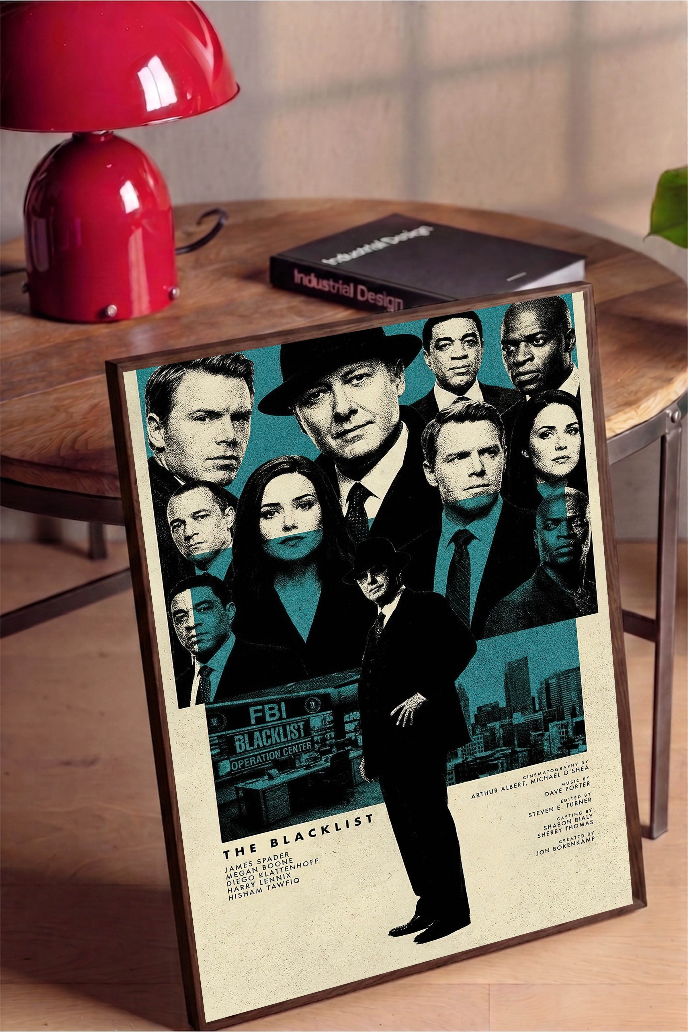 The Blacklist Kahverengi Çerçeveli Poster, Sinema ve Dizi Tablo, Film Dizi Afişleri NO:112802