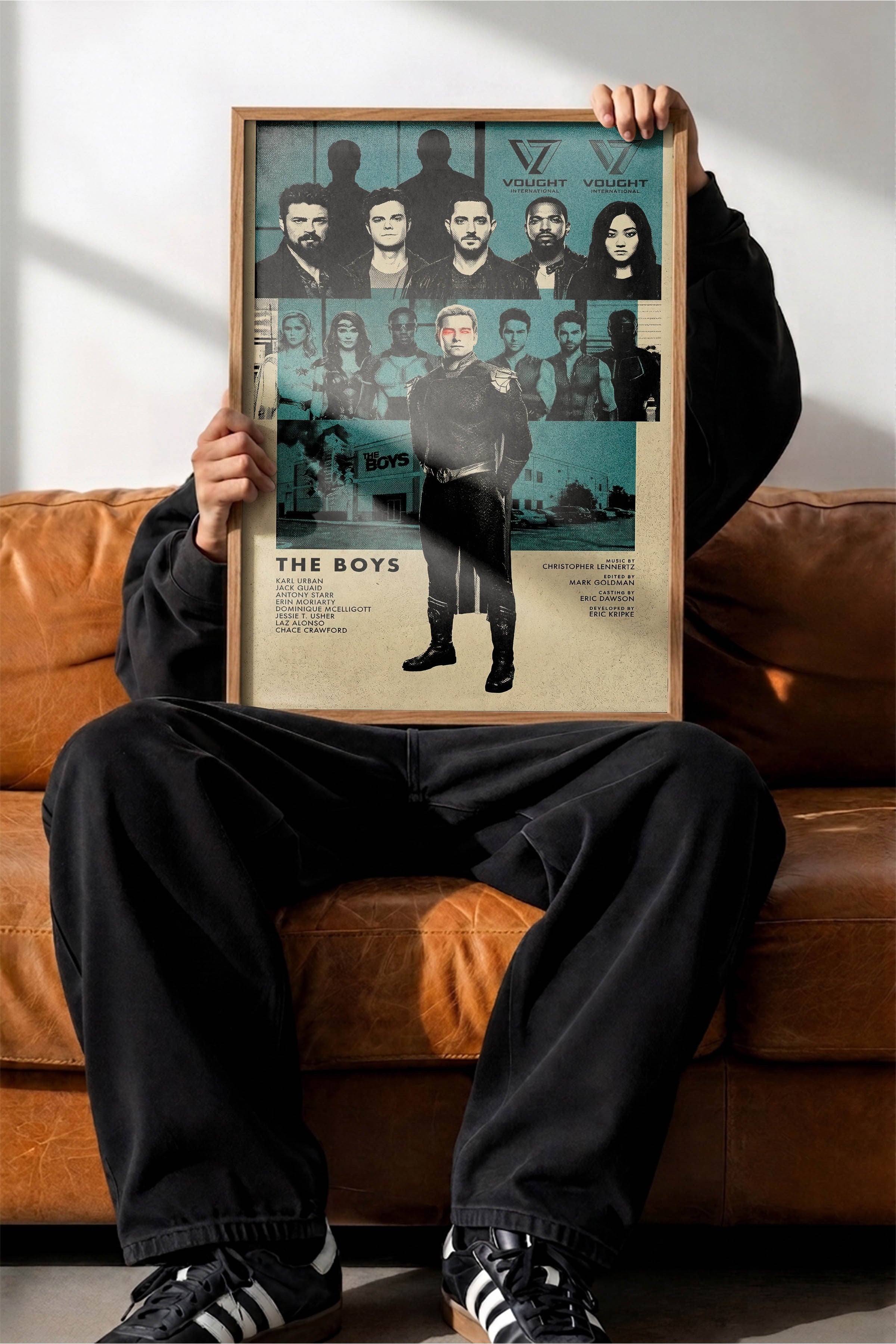 The Boys Ahşap Çerçeveli Poster, Sinema ve Dizi Tablo, Film Dizi Afişleri NO:112778