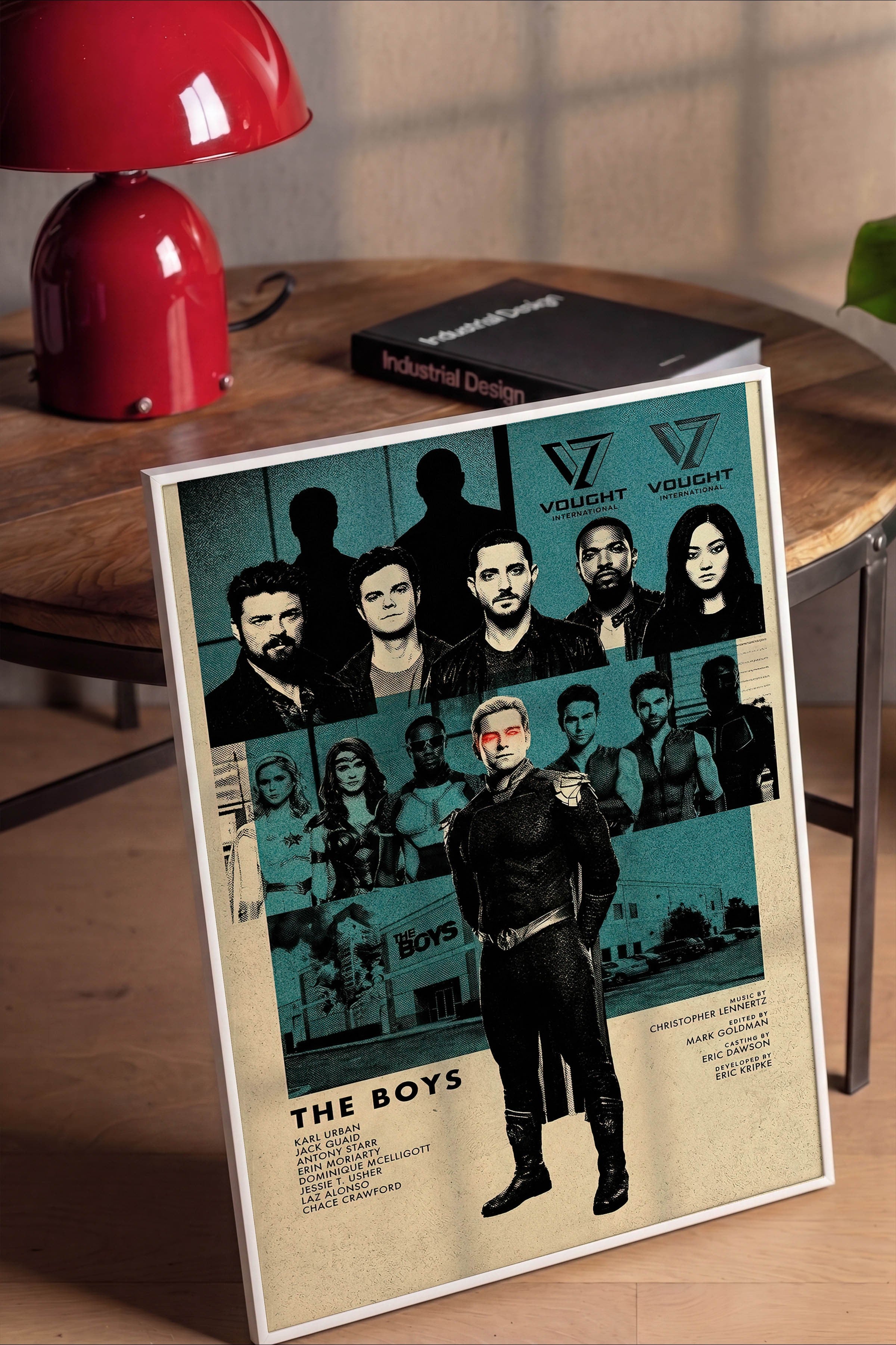 The Boys Beyaz Çerçeveli Poster, Sinema ve Dizi Tablo, Film Dizi Afişleri NO:112778