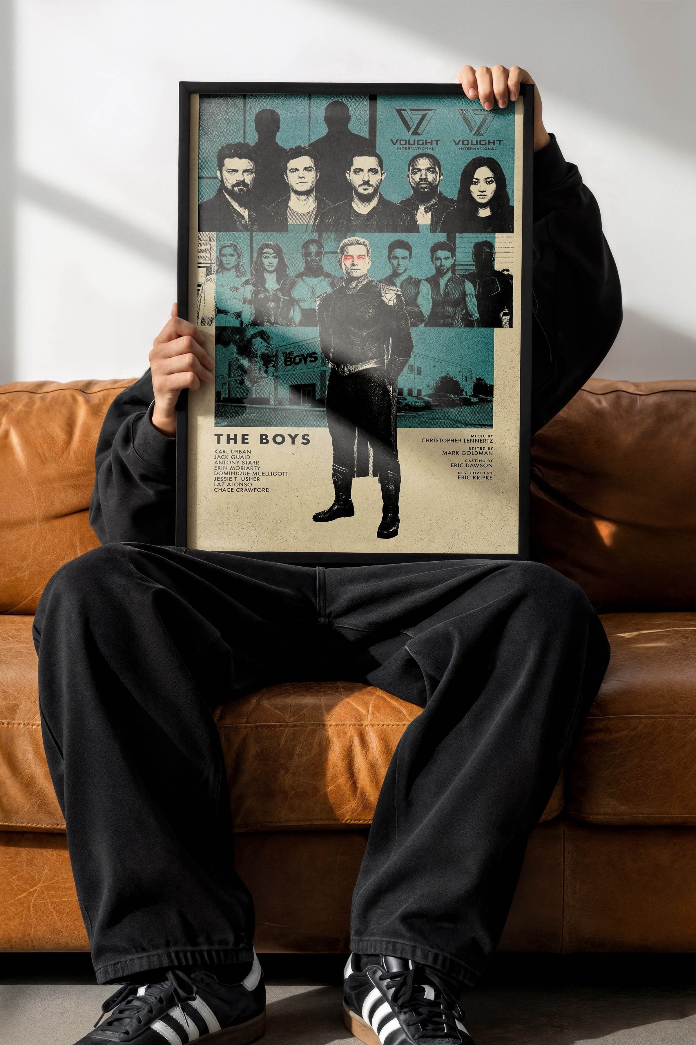 The Boys Siyah Çerçeveli Poster, Sinema ve Dizi Tablo, Film Dizi Afişleri NO:112778