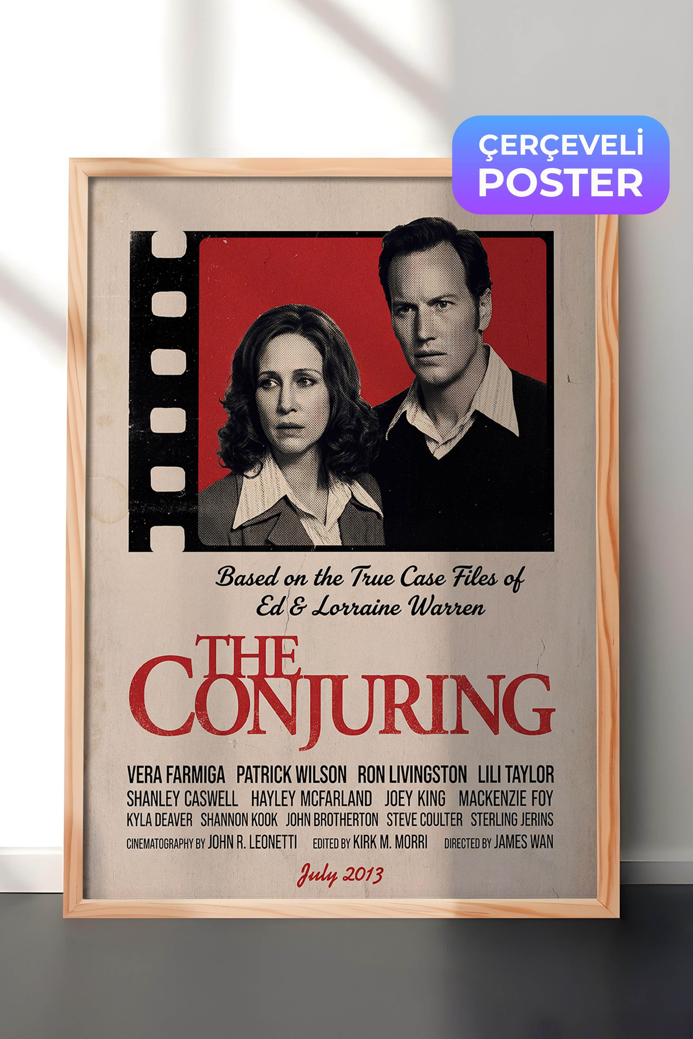 The Conjuring Ahşap Çerçeveli Poster, Sinema ve Dizi Tablo, Film Dizi Afişleri NO:112911