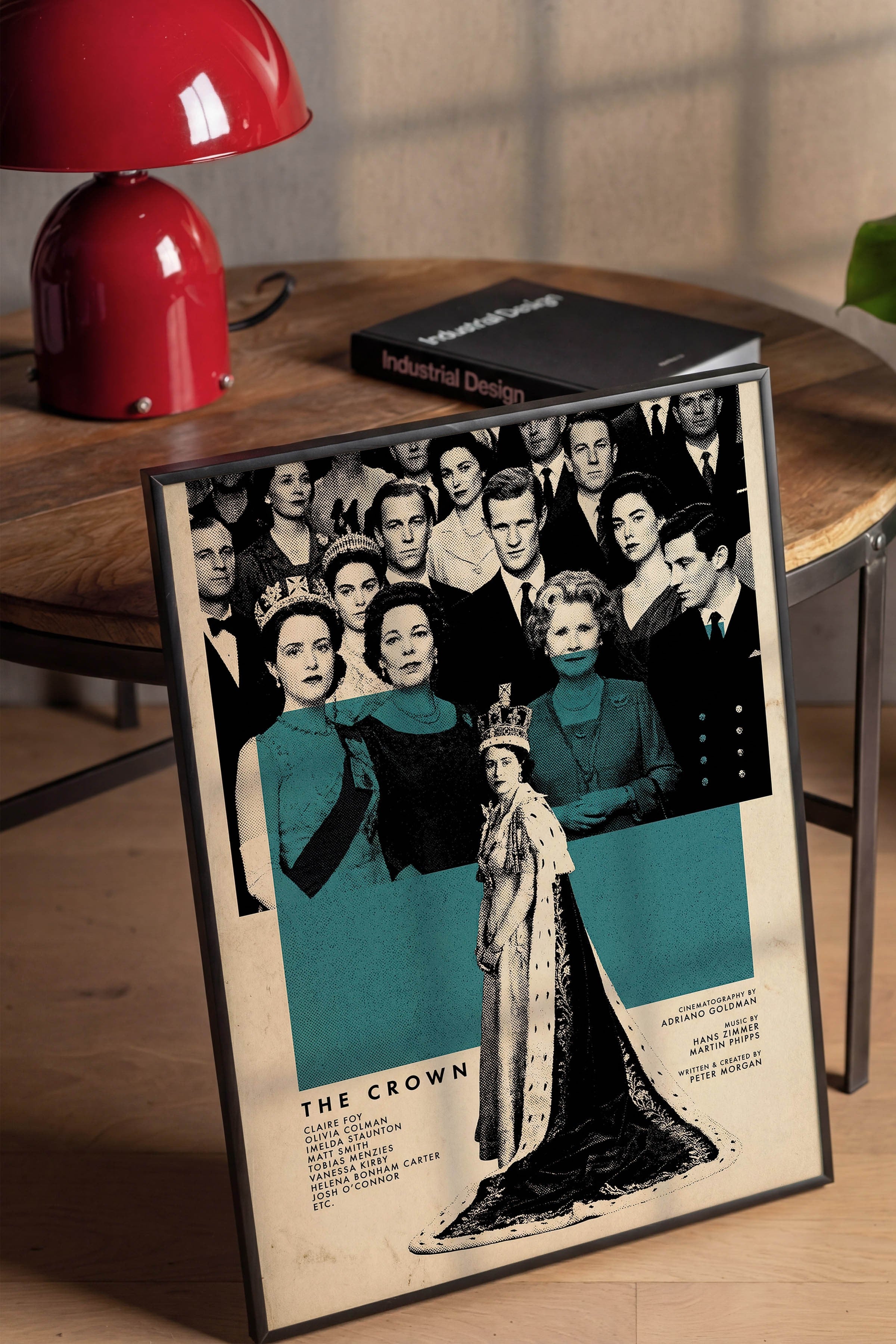 The Crown Siyah Çerçeveli Poster, Sinema ve Dizi Tablo, Film Dizi Afişleri NO:112792