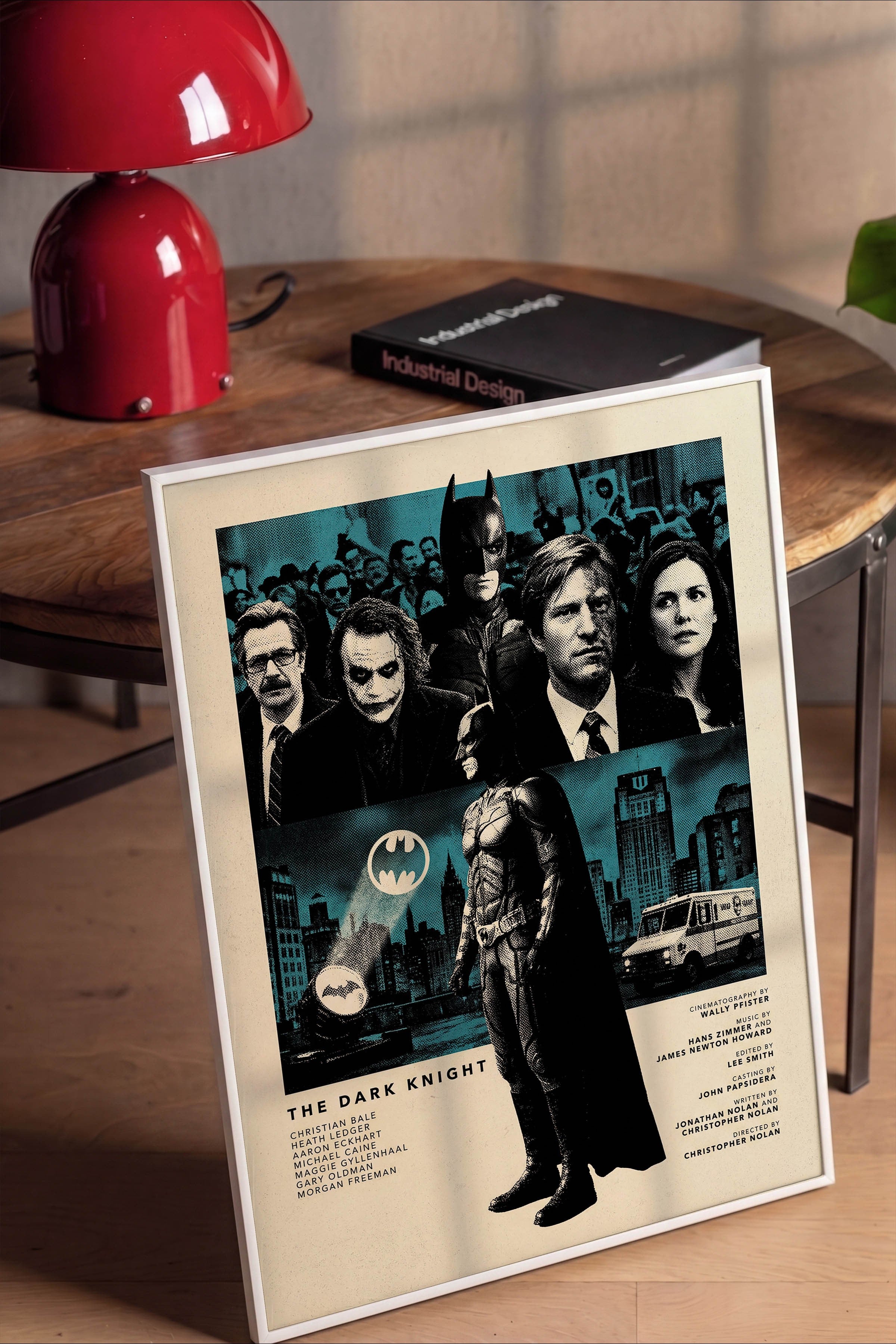 The Dark Knight Beyaz Çerçeveli Poster, Sinema ve Dizi Tablo, Film Dizi Afişleri NO:112808