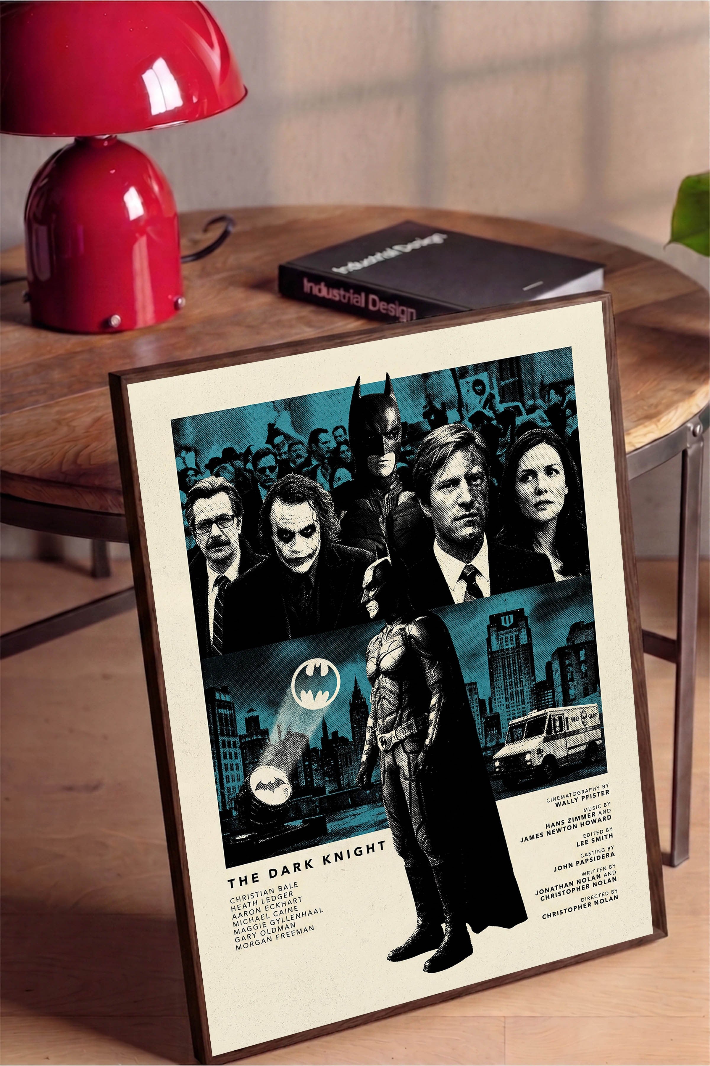 The Dark Knight Kahverengi Çerçeveli Poster, Sinema ve Dizi Tablo, Film Dizi Afişleri NO:112808