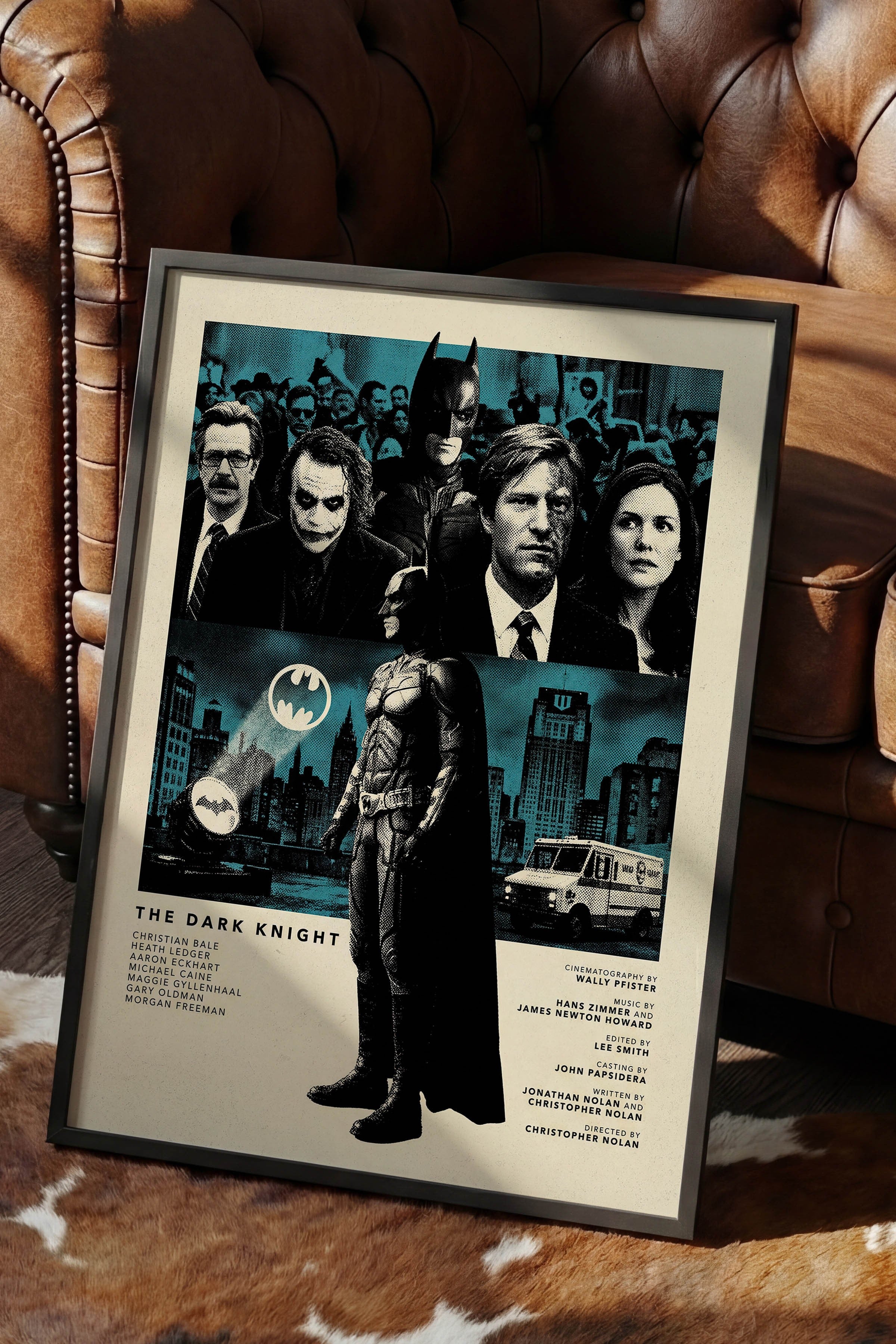 The Dark Knight Siyah Çerçeveli Poster, Sinema ve Dizi Tablo, Film Dizi Afişleri NO:112808