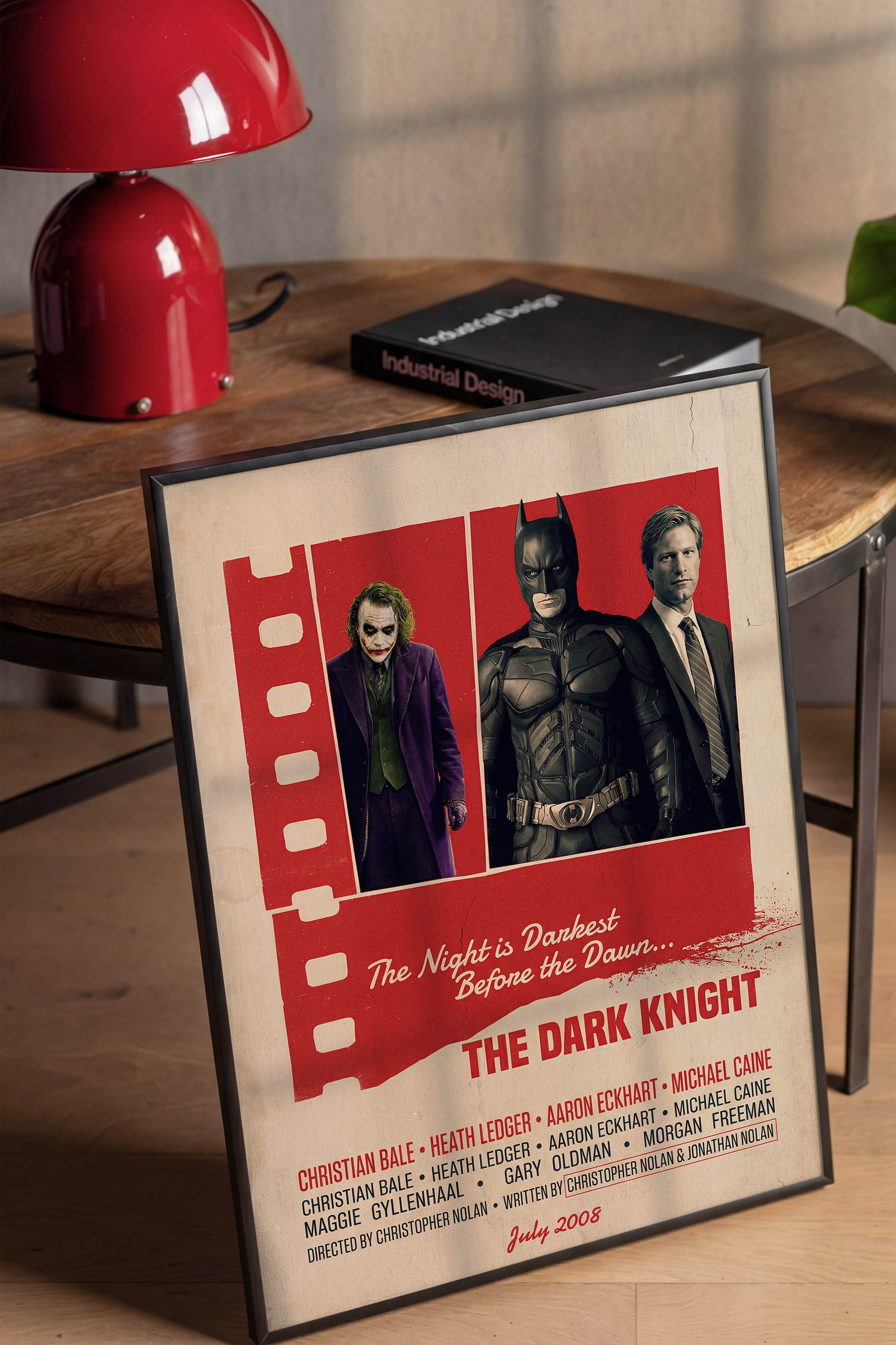 The Dark Knight Siyah Çerçeveli Poster, Sinema ve Dizi Tablo, Film Dizi Afişleri NO:112882