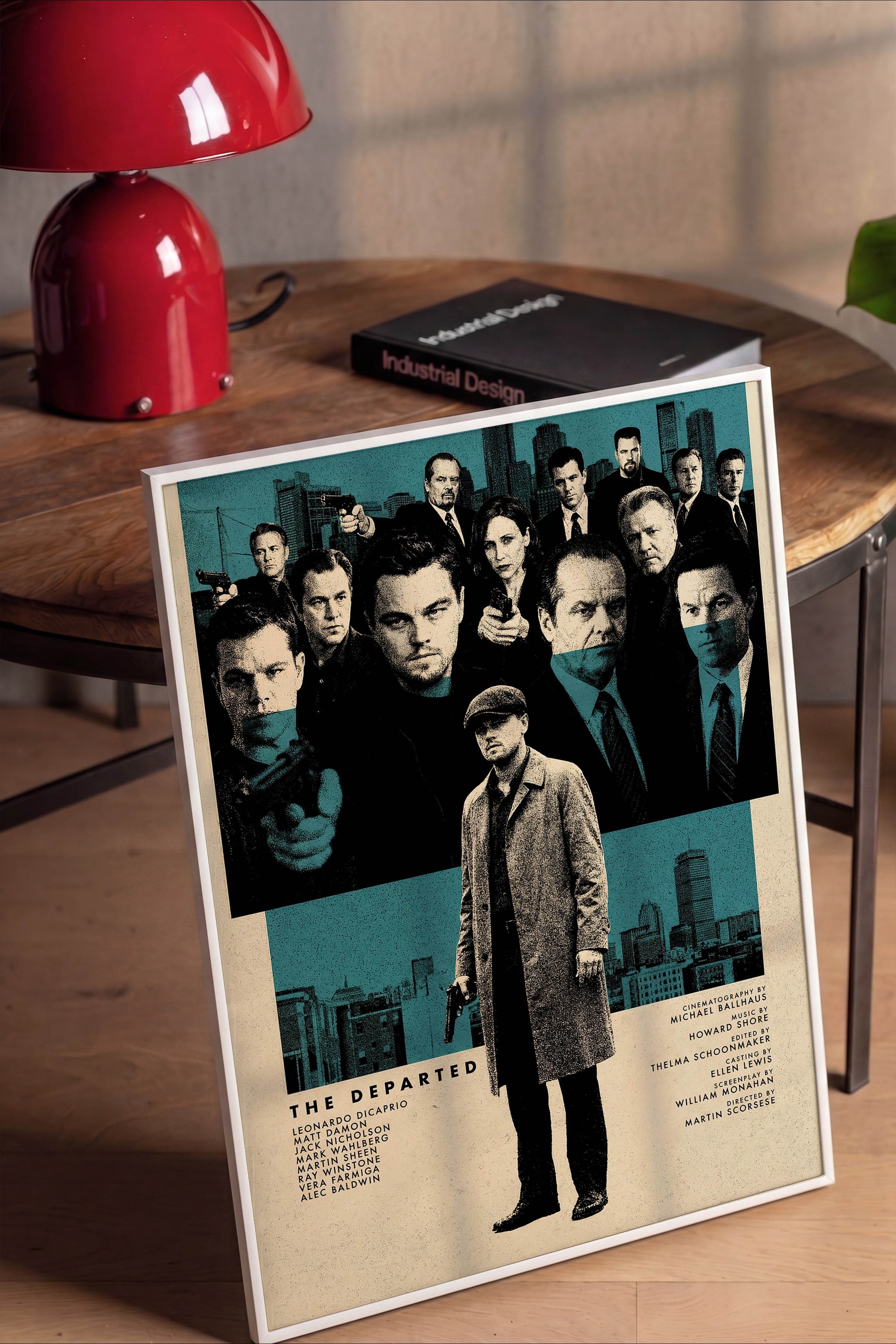 The Departed Beyaz Çerçeveli Poster, Sinema ve Dizi Tablo, Film Dizi Afişleri NO:112831