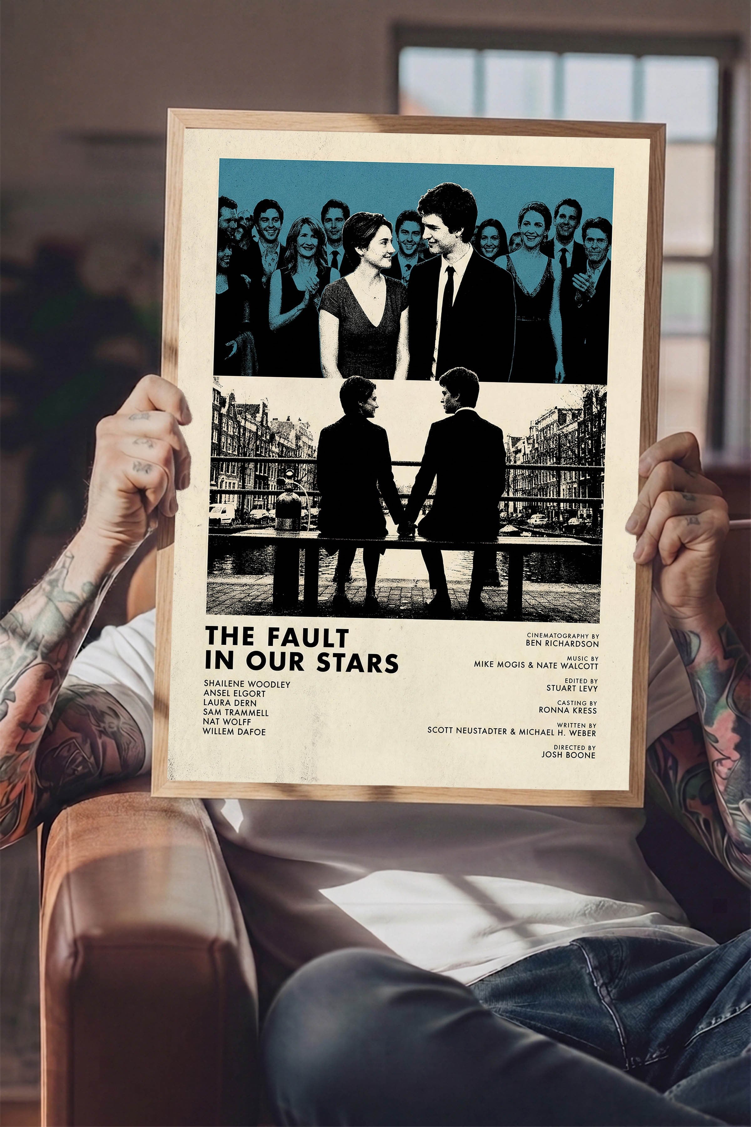 The Fault in Our Stars Ahşap Çerçeveli Poster, Sinema ve Dizi Tablo, Film Dizi Afişleri NO:112826