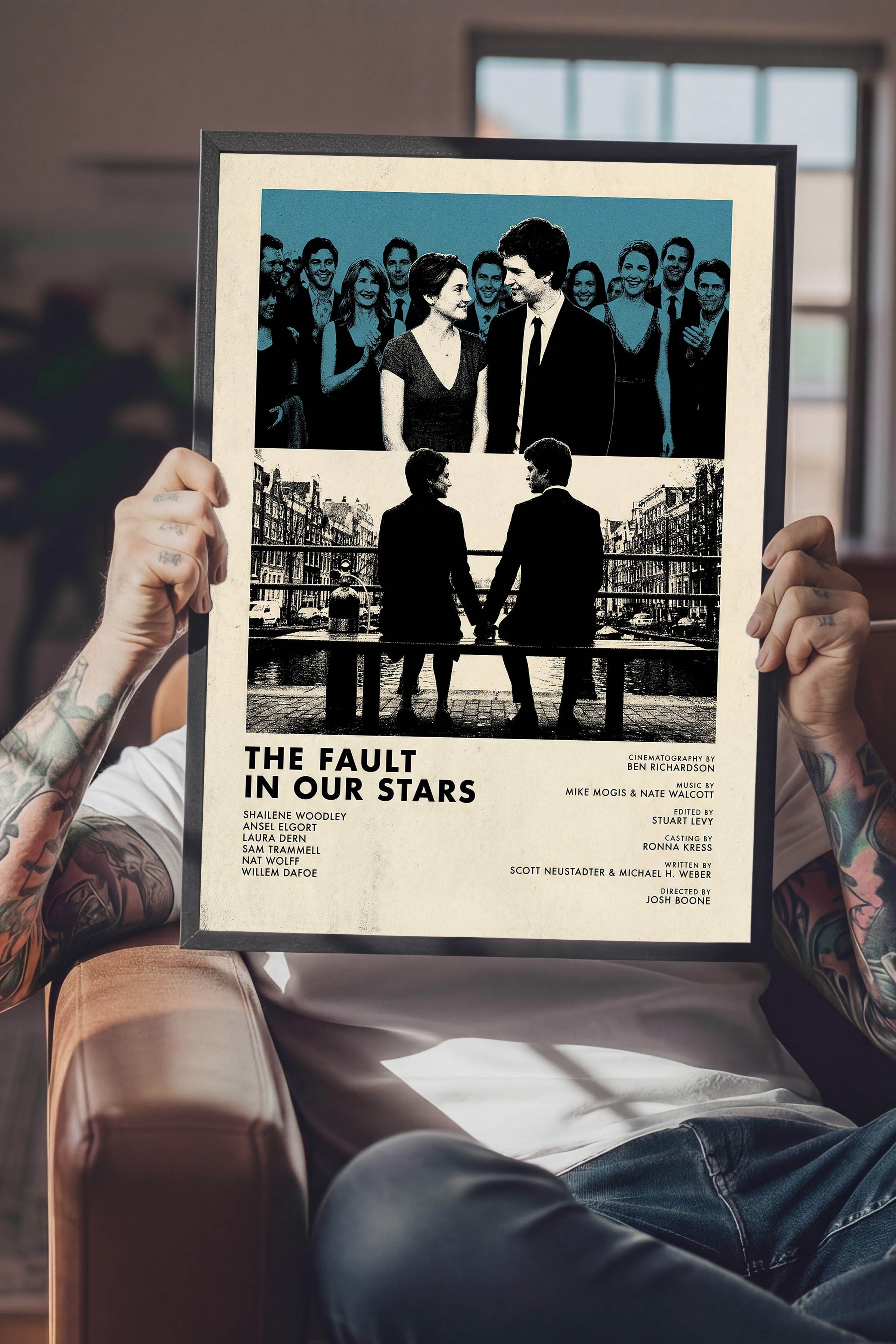 The Fault in Our Stars Siyah Çerçeveli Poster, Sinema ve Dizi Tablo, Film Dizi Afişleri NO:112826