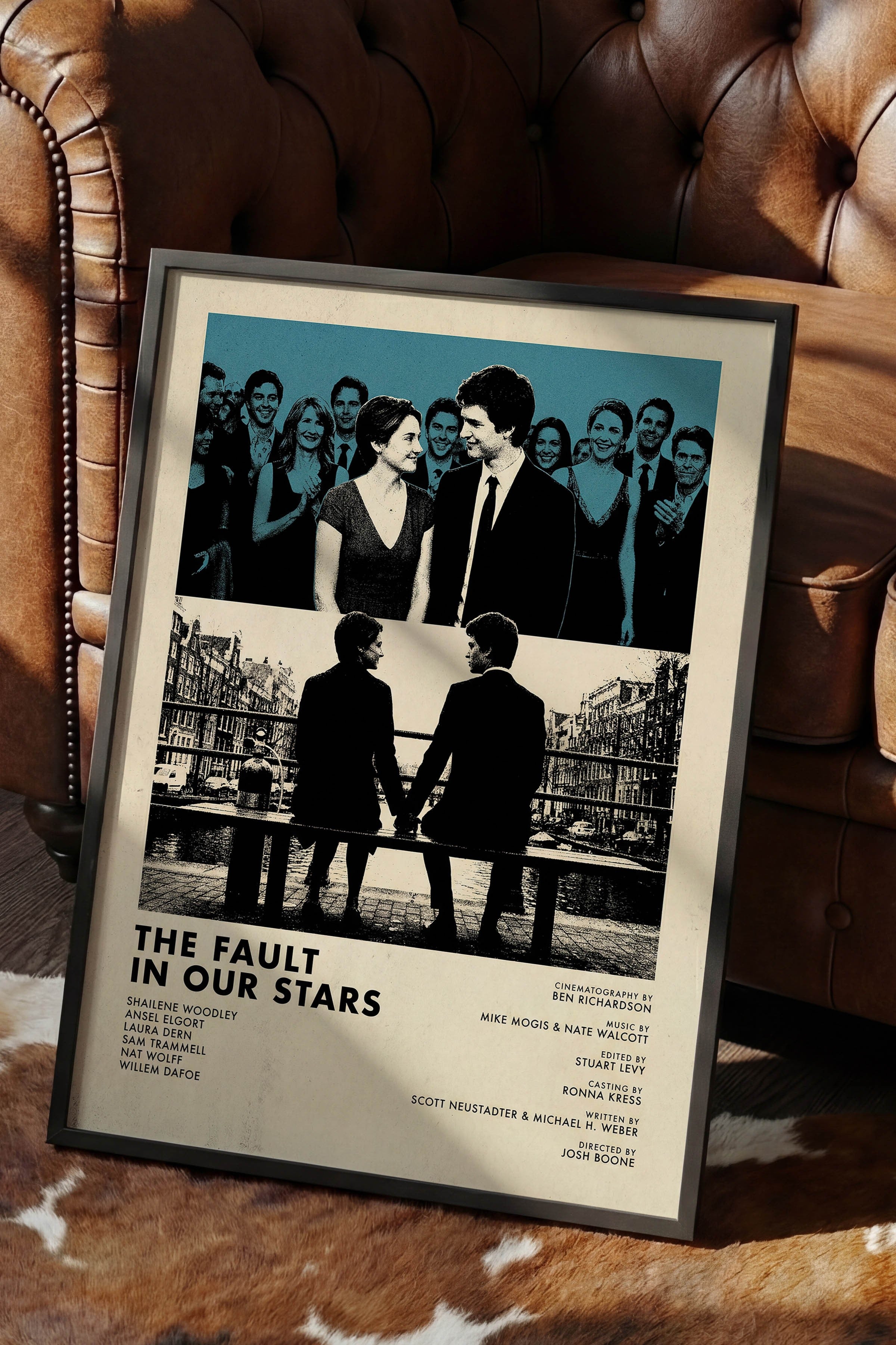 The Fault in Our Stars Siyah Çerçeveli Poster, Sinema ve Dizi Tablo, Film Dizi Afişleri NO:112826