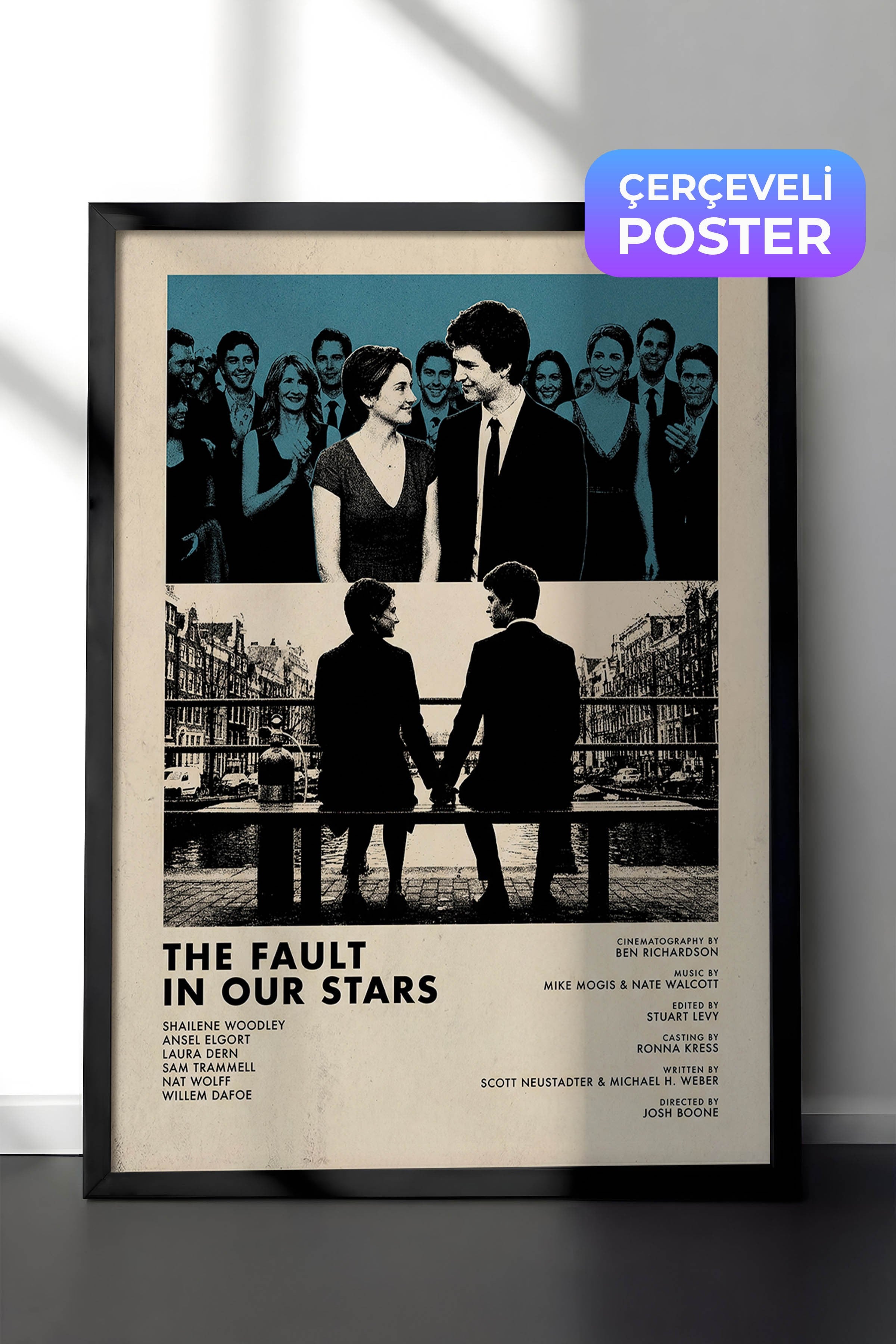 The Fault in Our Stars Siyah Çerçeveli Poster, Sinema ve Dizi Tablo, Film Dizi Afişleri NO:112826