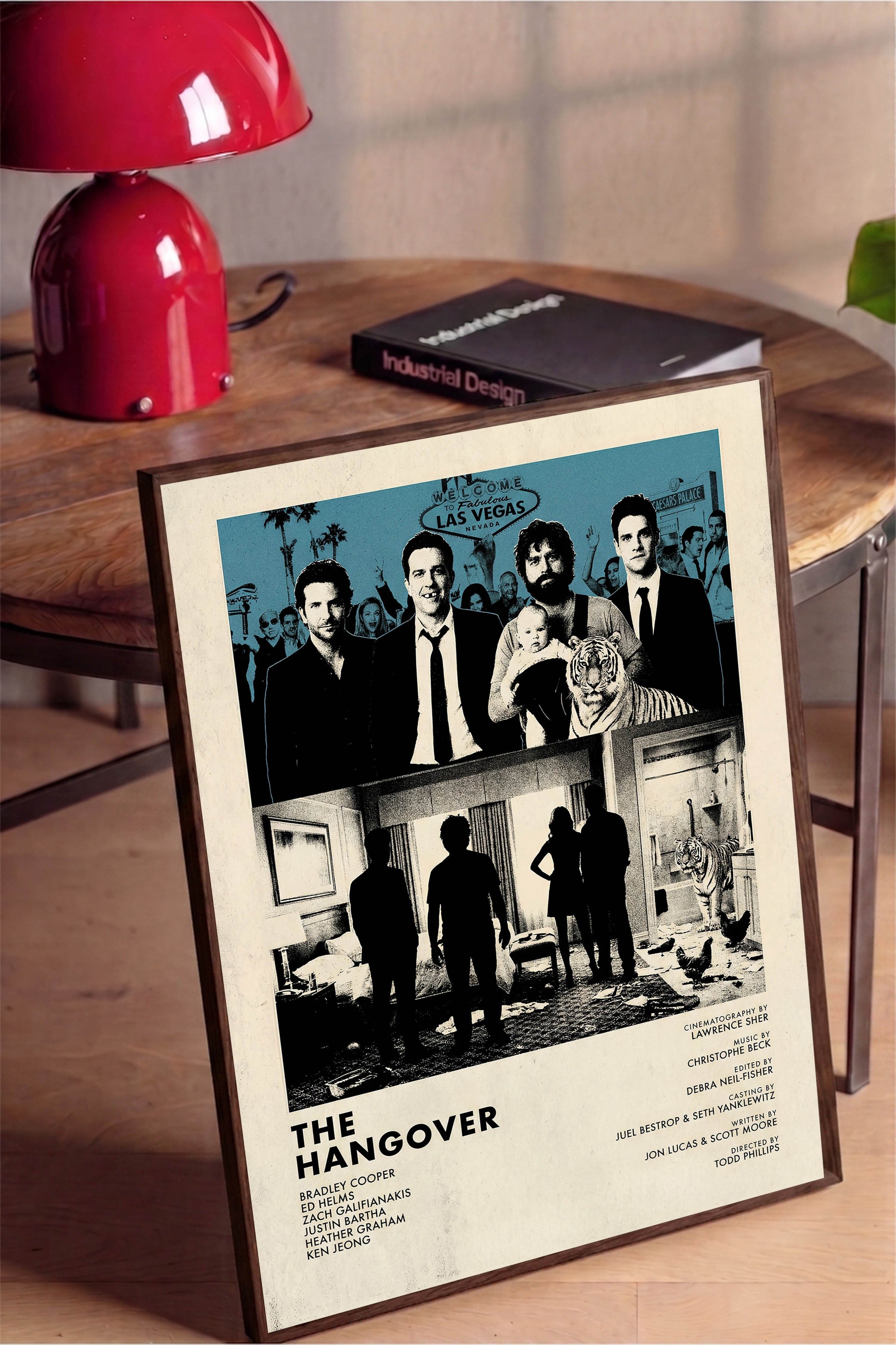 The Hangover Kahverengi Çerçeveli Poster, Sinema ve Dizi Tablo, Film Dizi Afişleri NO:112828