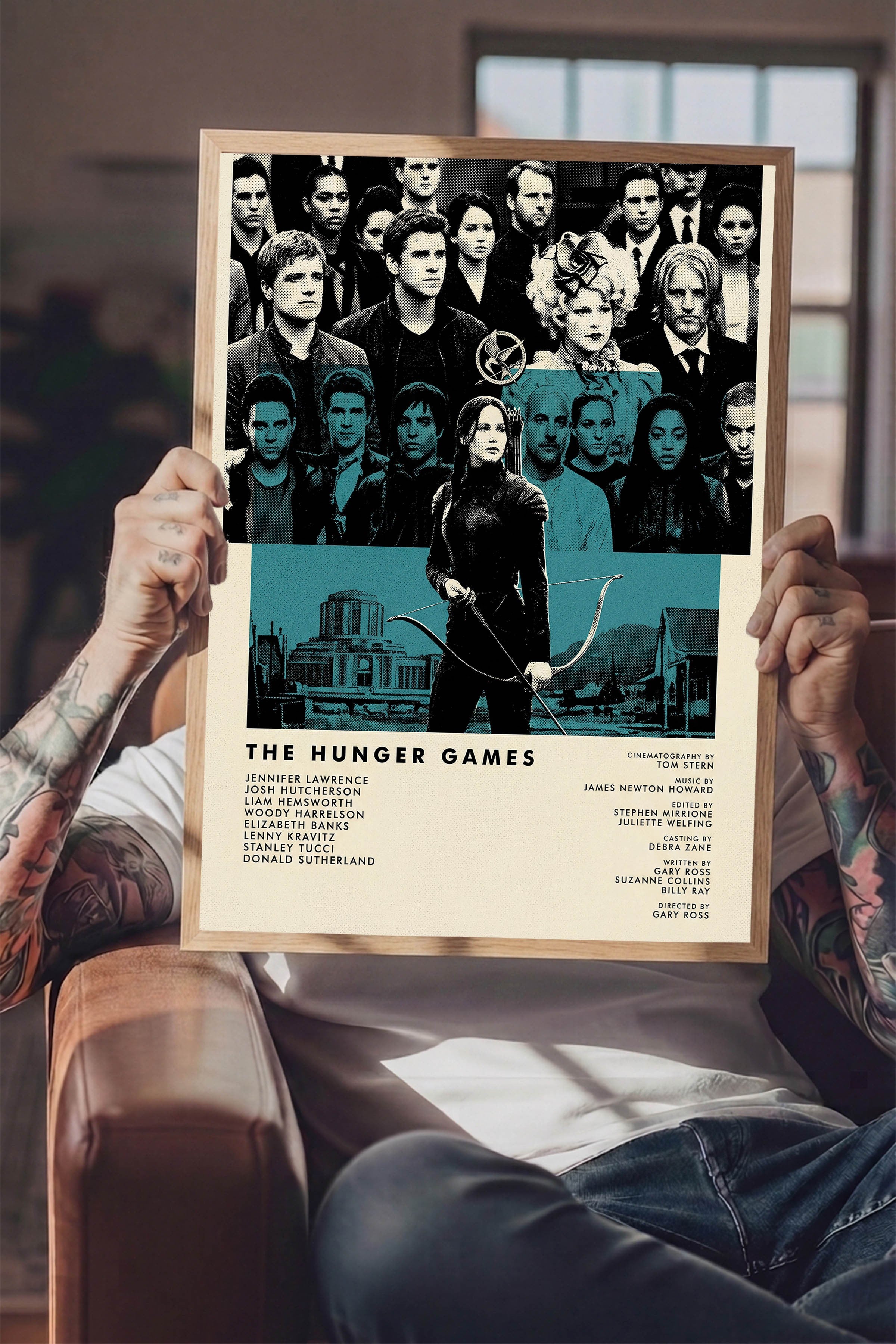 The Hunger Games Ahşap Çerçeveli Poster, Sinema ve Dizi Tablo, Film Dizi Afişleri NO:112815