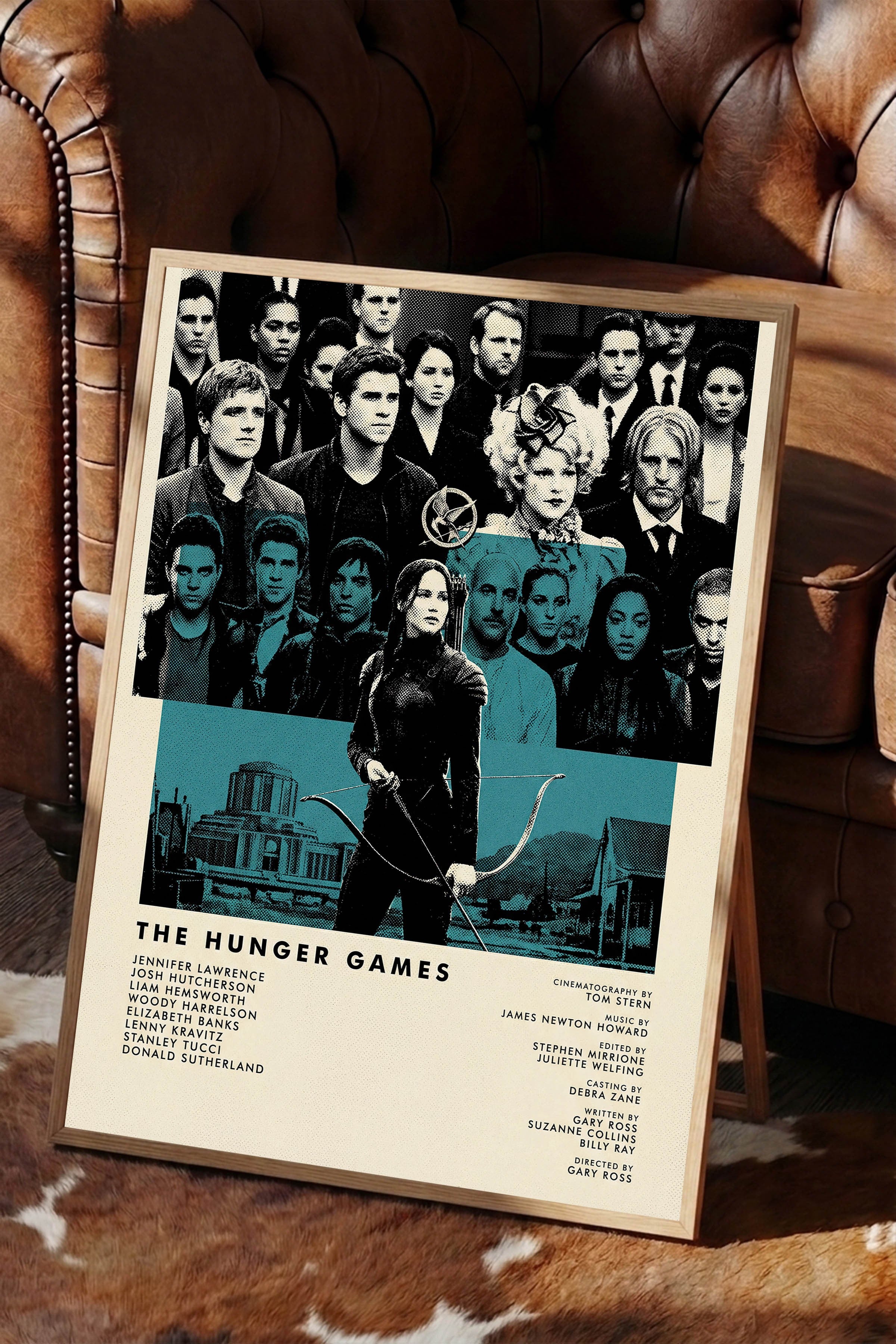 The Hunger Games Ahşap Çerçeveli Poster, Sinema ve Dizi Tablo, Film Dizi Afişleri NO:112815