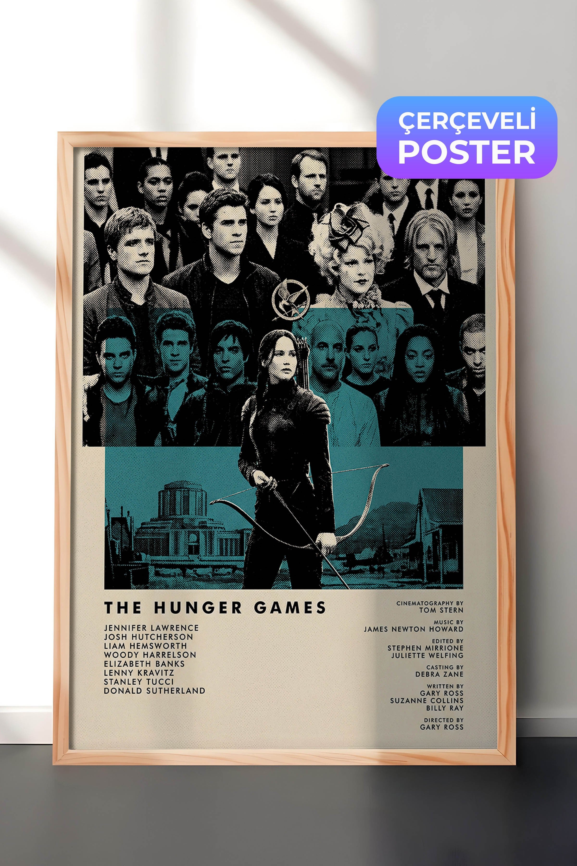The Hunger Games Ahşap Çerçeveli Poster, Sinema ve Dizi Tablo, Film Dizi Afişleri NO:112815