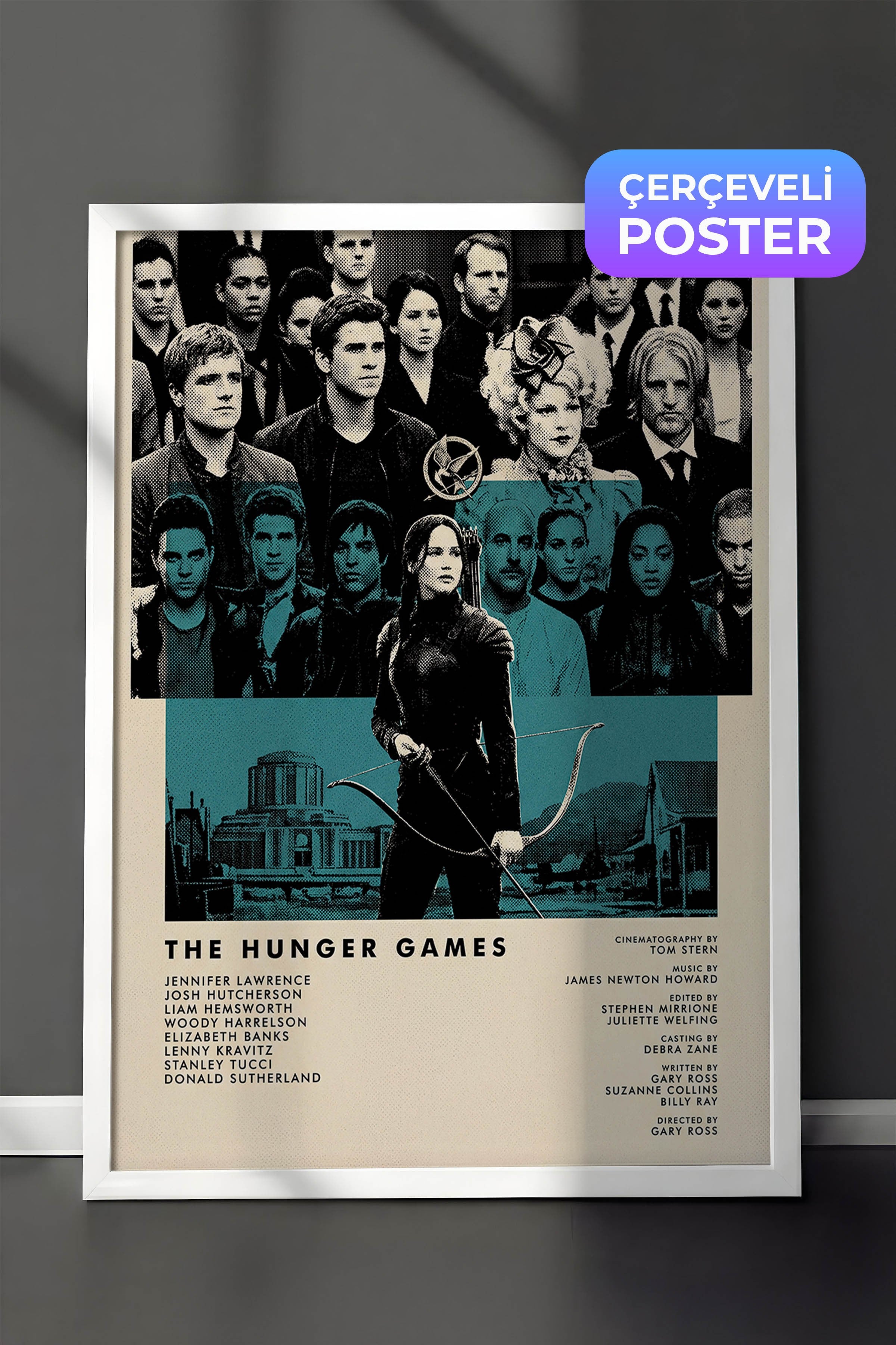 The Hunger Games Beyaz Çerçeveli Poster, Sinema ve Dizi Tablo, Film Dizi Afişleri NO:112815