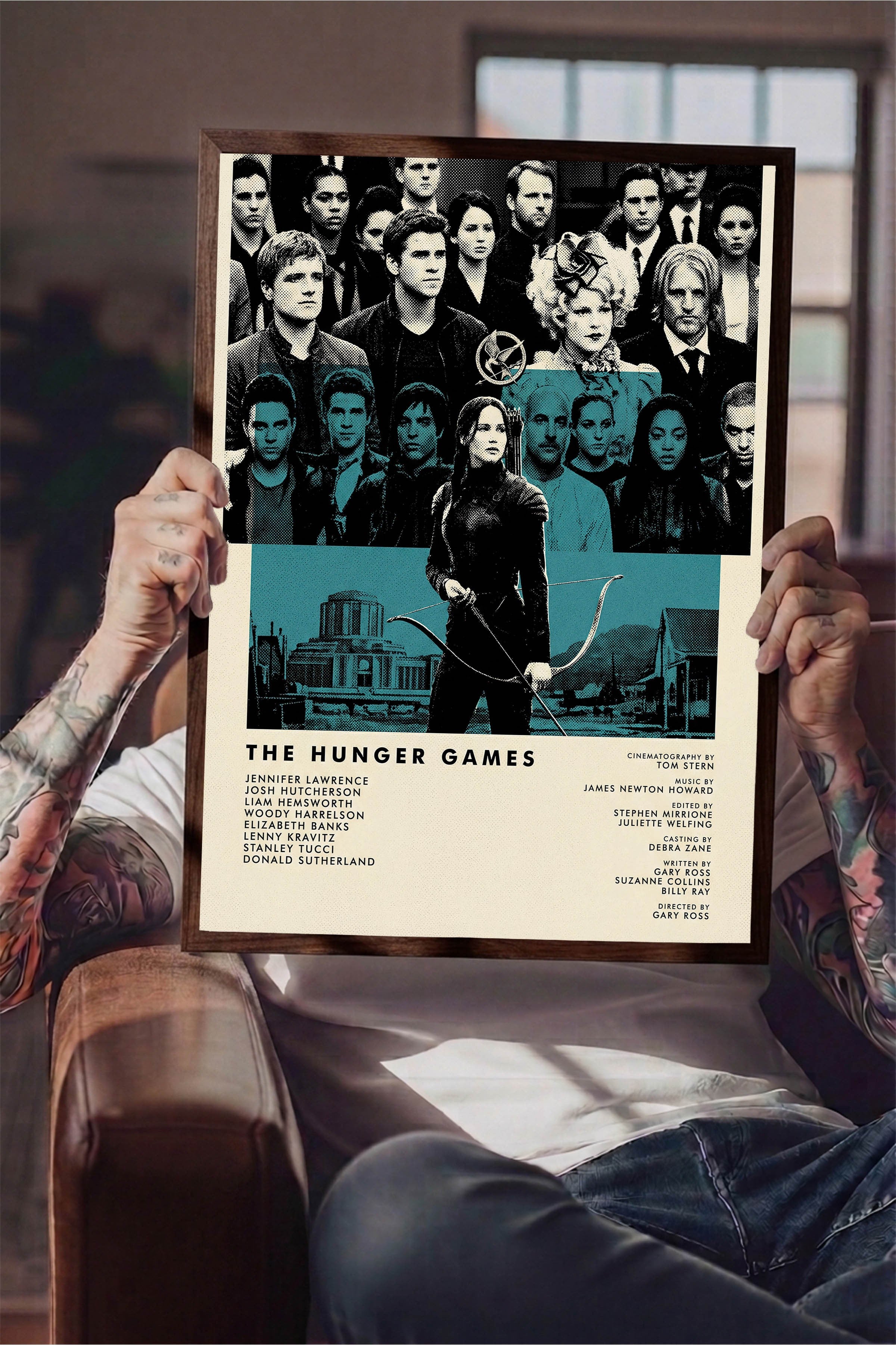 The Hunger Games Kahverengi Çerçeveli Poster, Sinema ve Dizi Tablo, Film Dizi Afişleri NO:112815