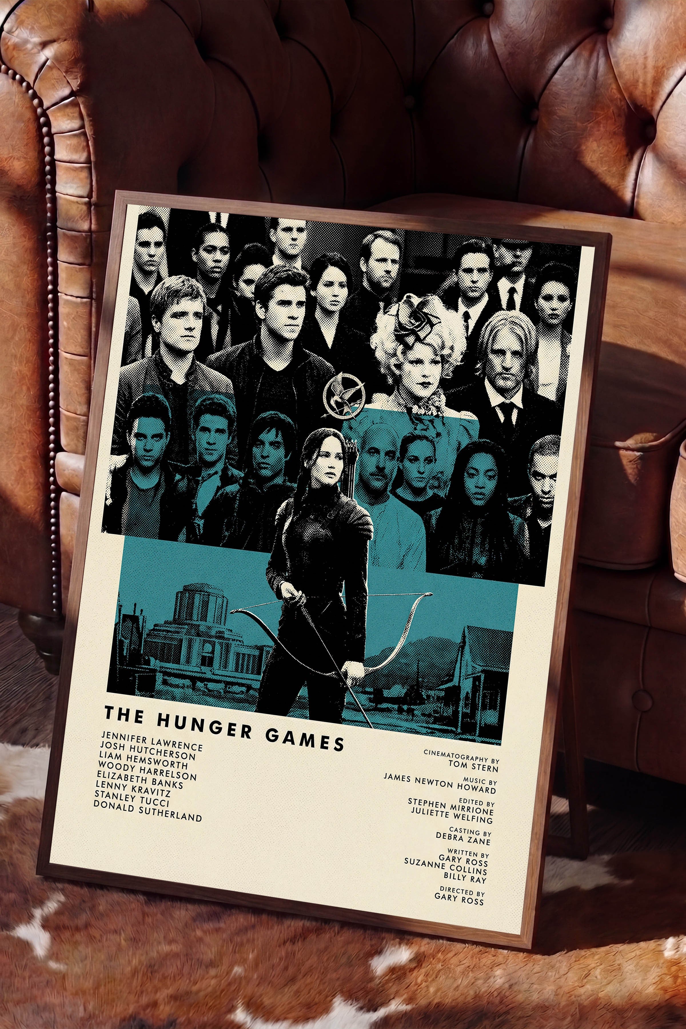 The Hunger Games Kahverengi Çerçeveli Poster, Sinema ve Dizi Tablo, Film Dizi Afişleri NO:112815