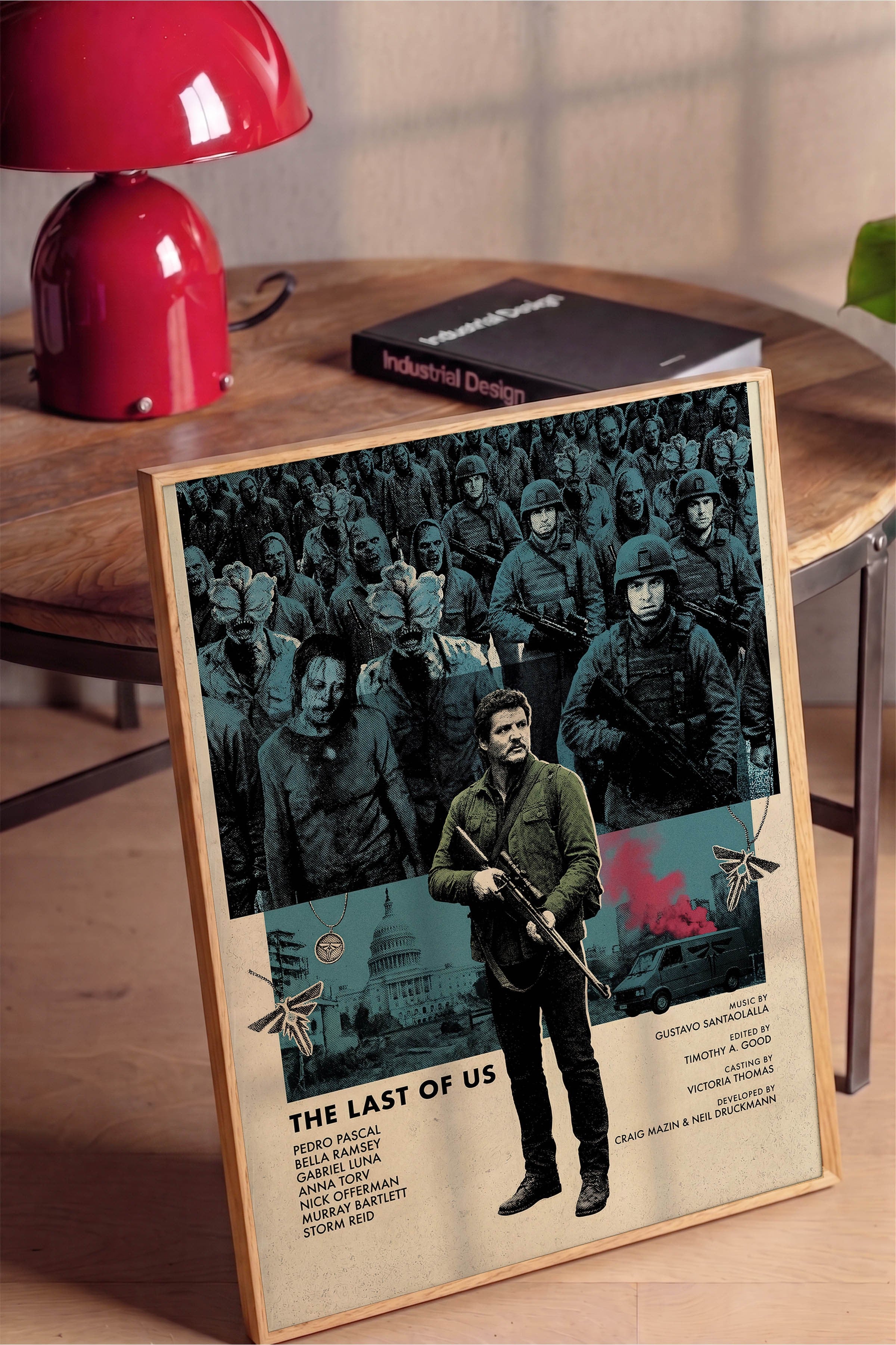 The Last of Us Ahşap Çerçeveli Poster, Sinema ve Dizi Tablo, Film Dizi Afişleri NO:112781