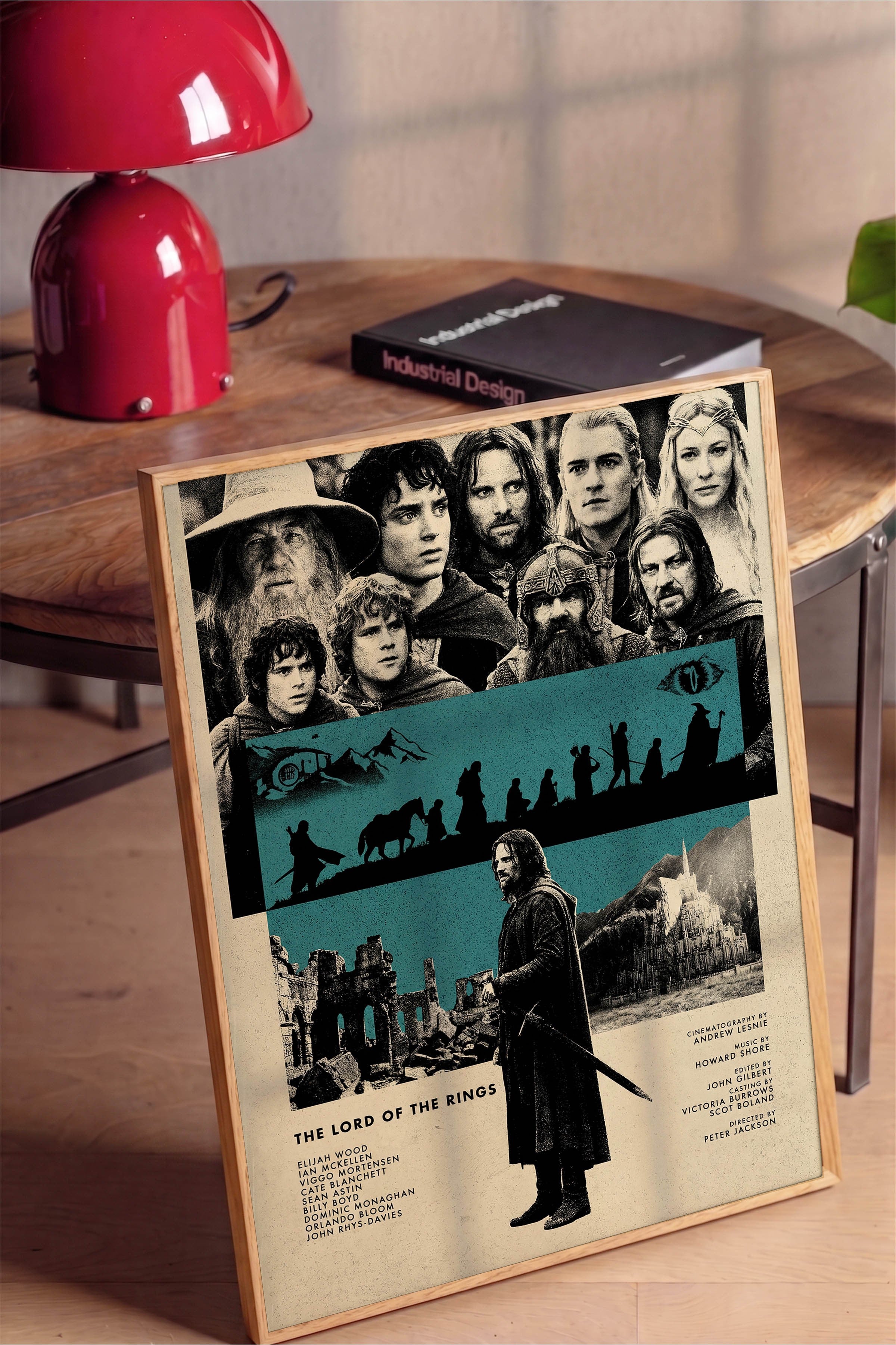 The Lord of the Rings Ahşap Çerçeveli Poster, Sinema ve Dizi Tablo, Film Dizi Afişleri NO:112804