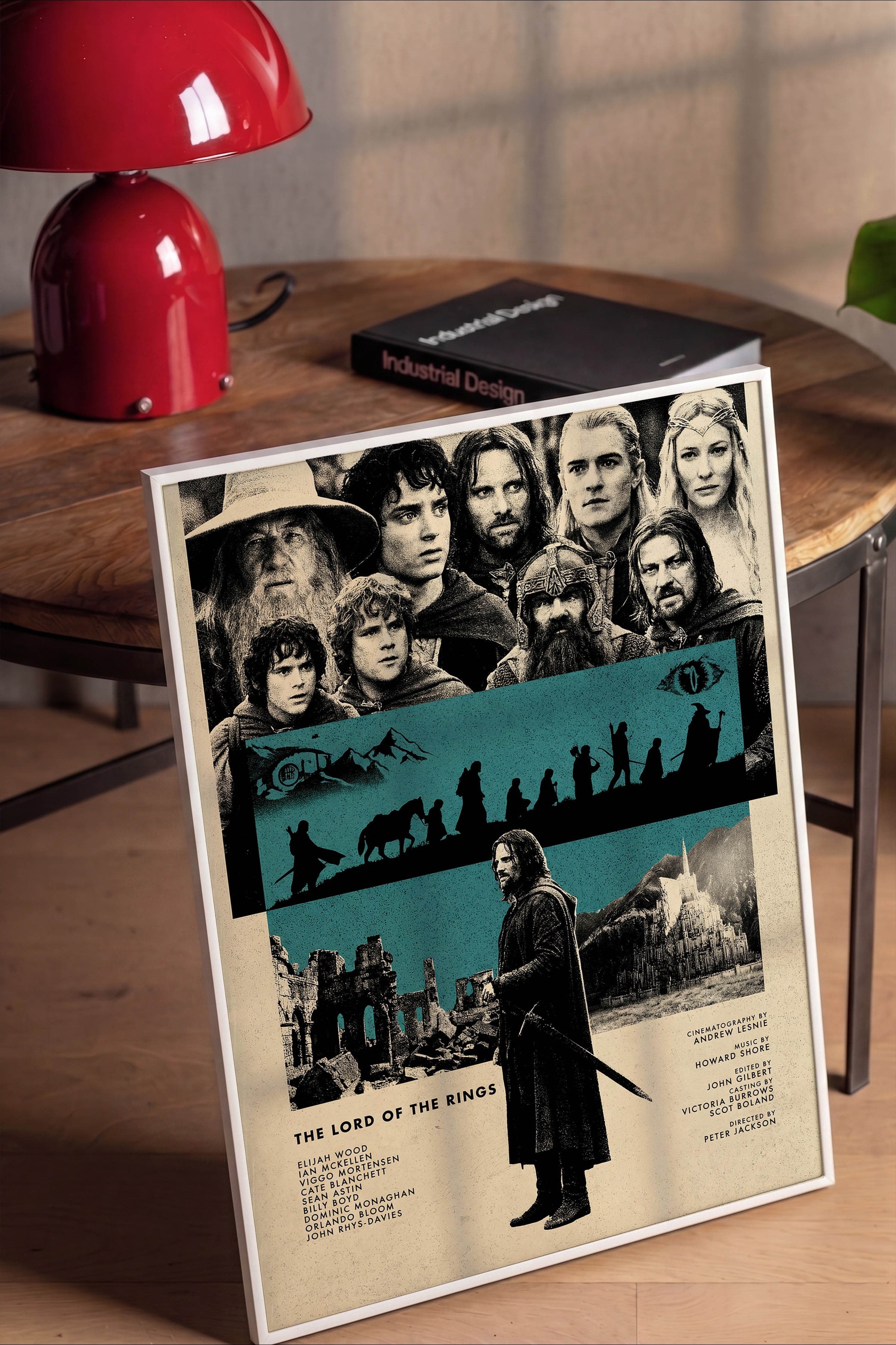 The Lord of the Rings Beyaz Çerçeveli Poster, Sinema ve Dizi Tablo, Film Dizi Afişleri NO:112804
