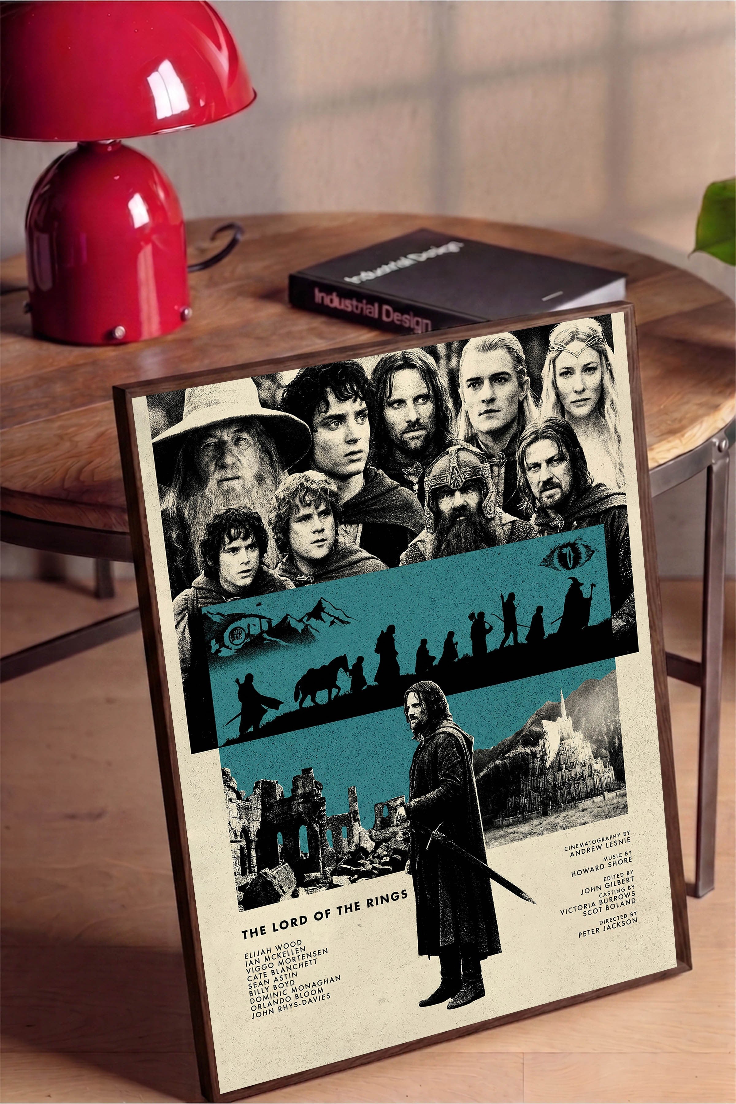 The Lord of the Rings Kahverengi Çerçeveli Poster, Sinema ve Dizi Tablo, Film Dizi Afişleri NO:112804