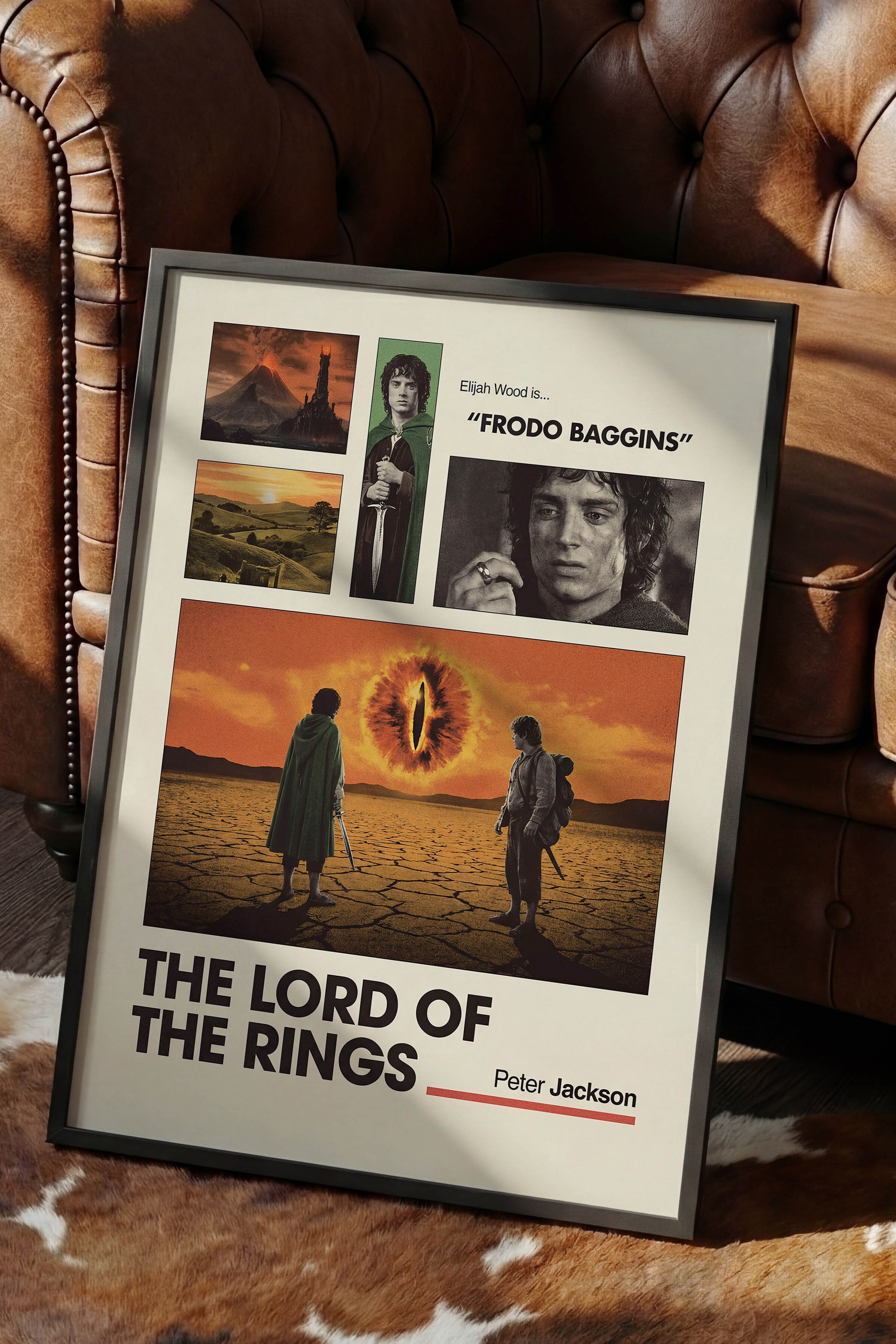 The Lord of the Rings Siyah Çerçeveli Poster, Sinema ve Dizi Tablo, Film Dizi Afişleri NO:112933