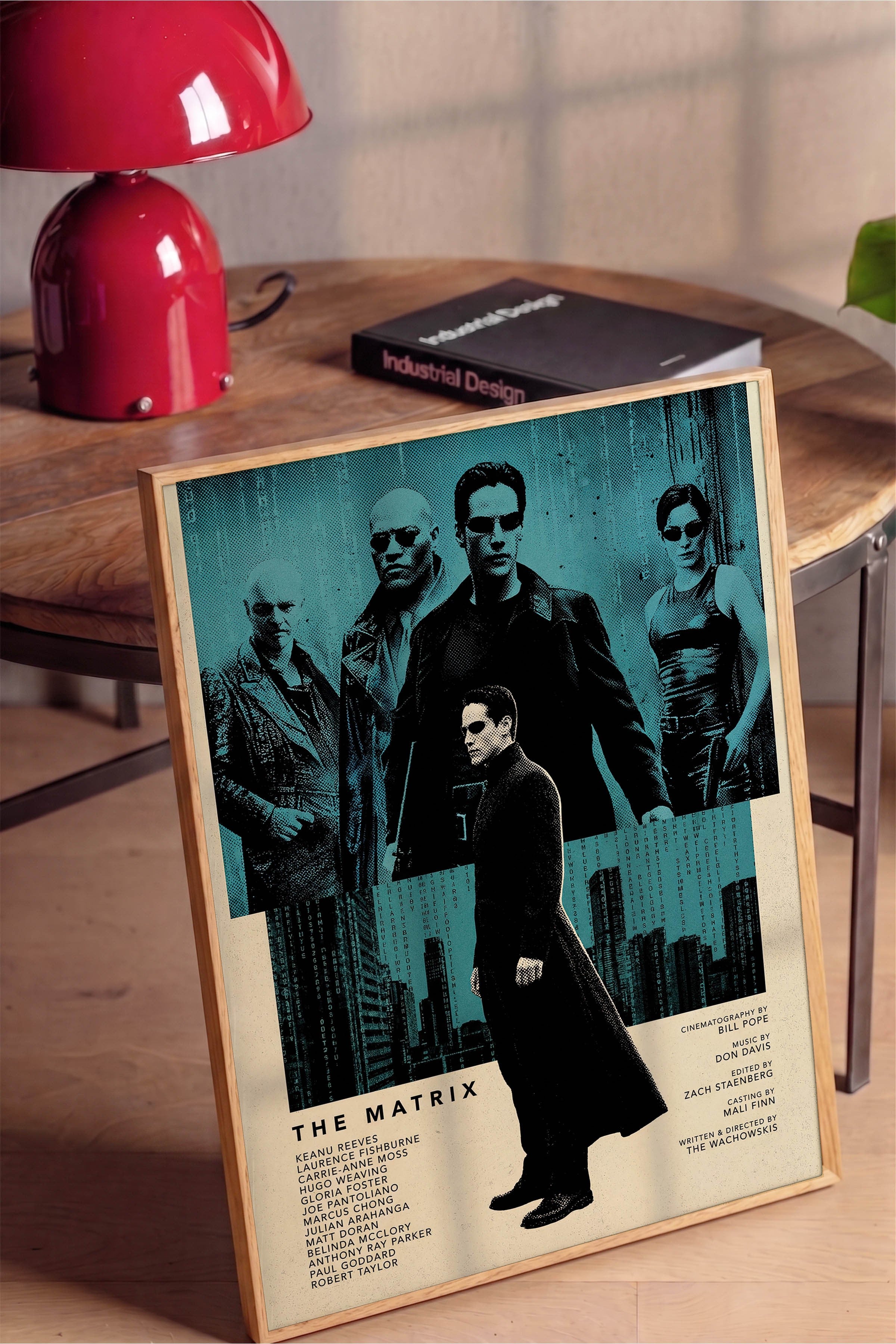 The Matrix Ahşap Çerçeveli Poster, Sinema ve Dizi Tablo, Film Dizi Afişleri NO:112809