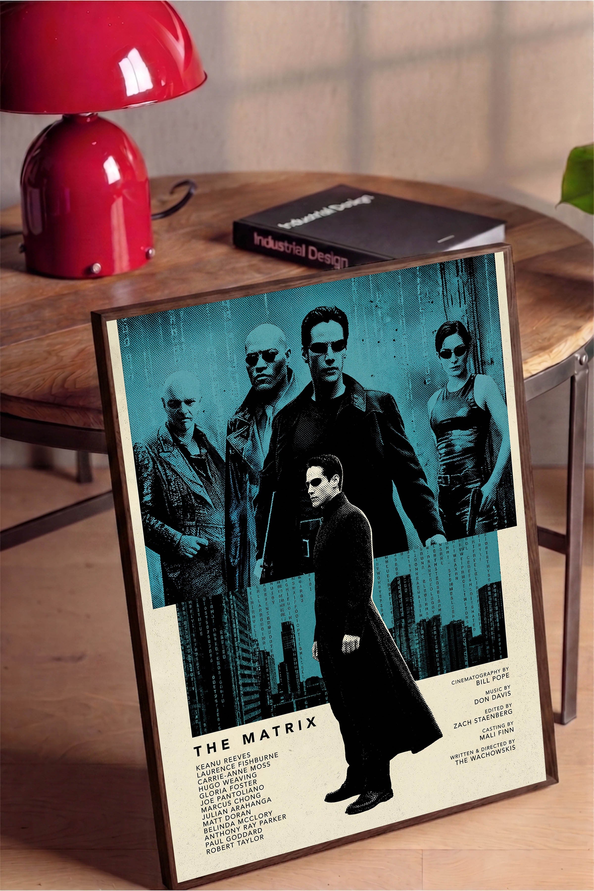 The Matrix Kahverengi Çerçeveli Poster, Sinema ve Dizi Tablo, Film Dizi Afişleri NO:112809