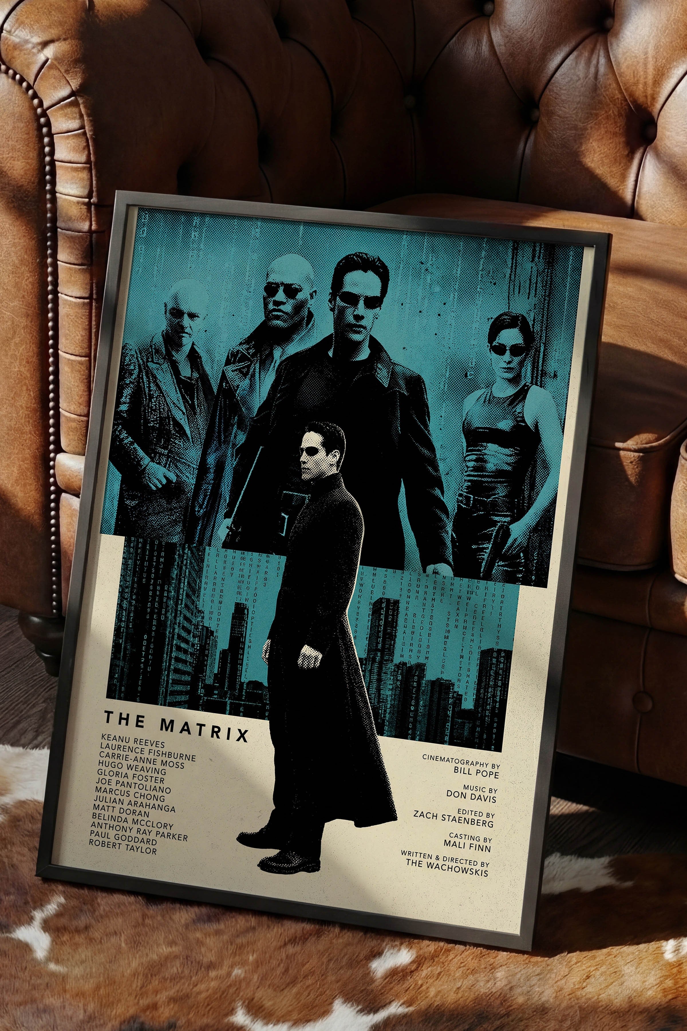 The Matrix Siyah Çerçeveli Poster, Sinema ve Dizi Tablo, Film Dizi Afişleri NO:112809