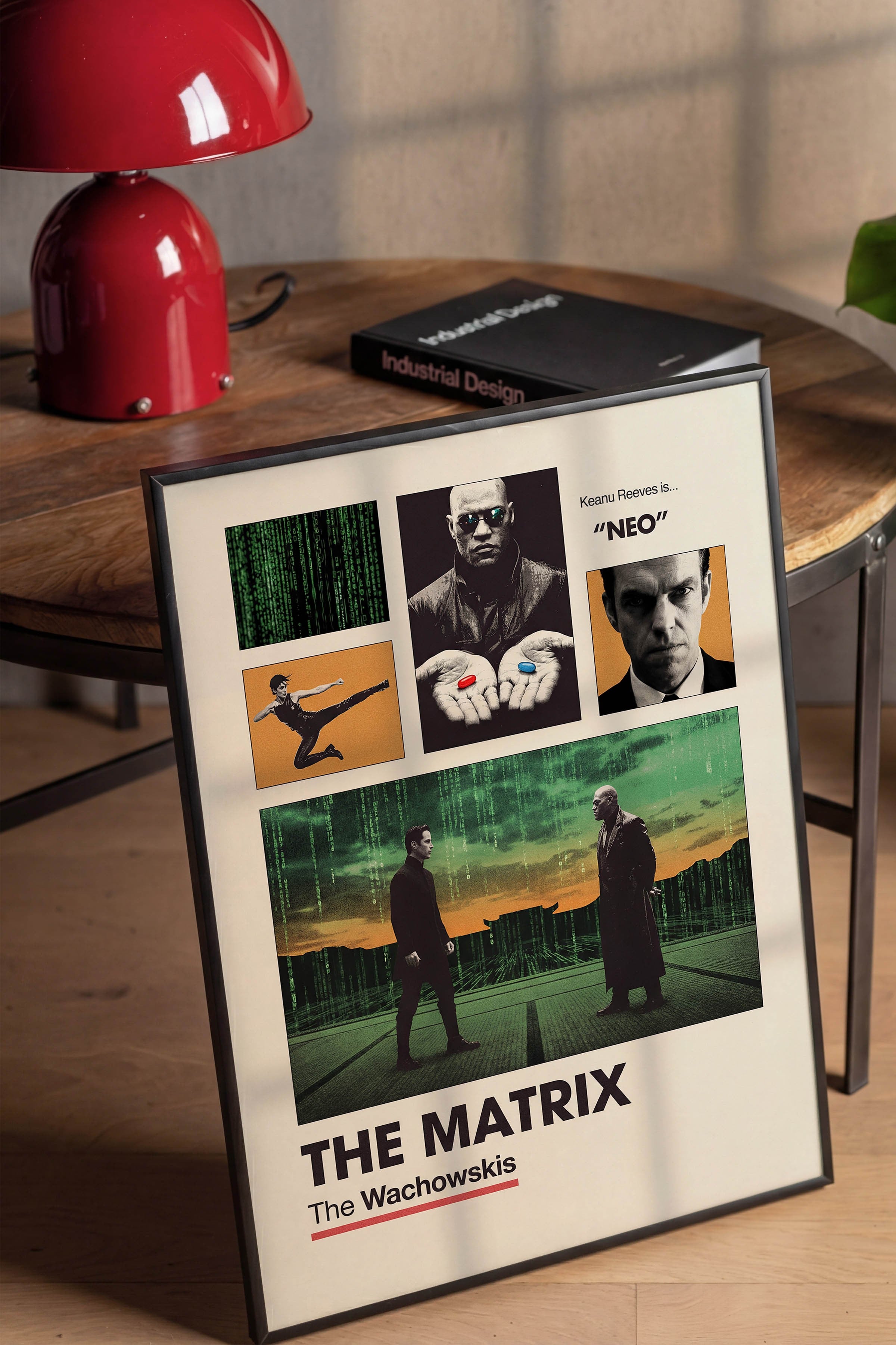 The Matrix Siyah Çerçeveli Poster, Sinema ve Dizi Tablo, Film Dizi Afişleri NO:112935