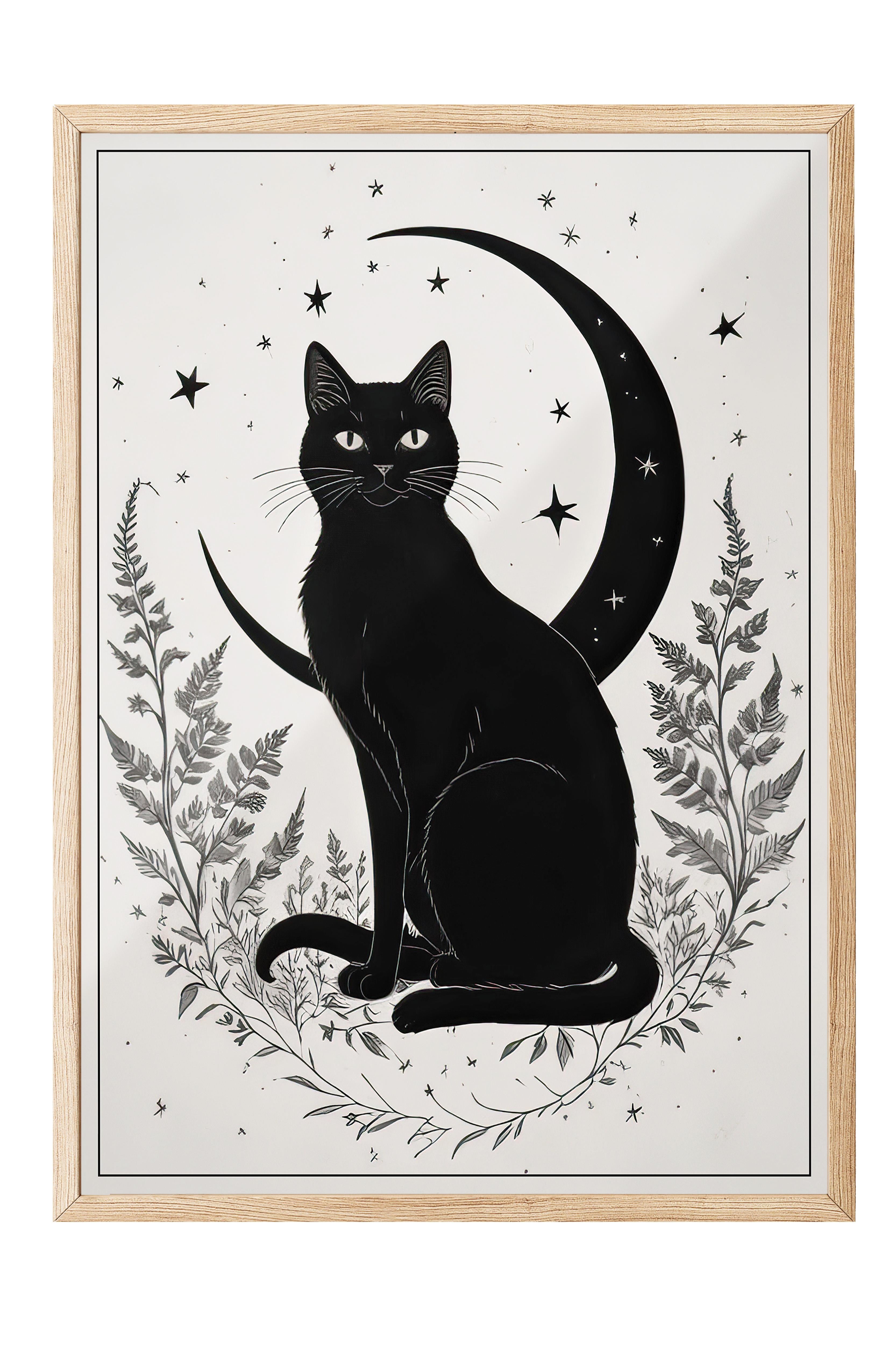 The Moon  Çerçeveli Tablo, Ahşap Çerçeve ve Poster, Dikey Duvar Tablosu Comfort Serisi NO:108361