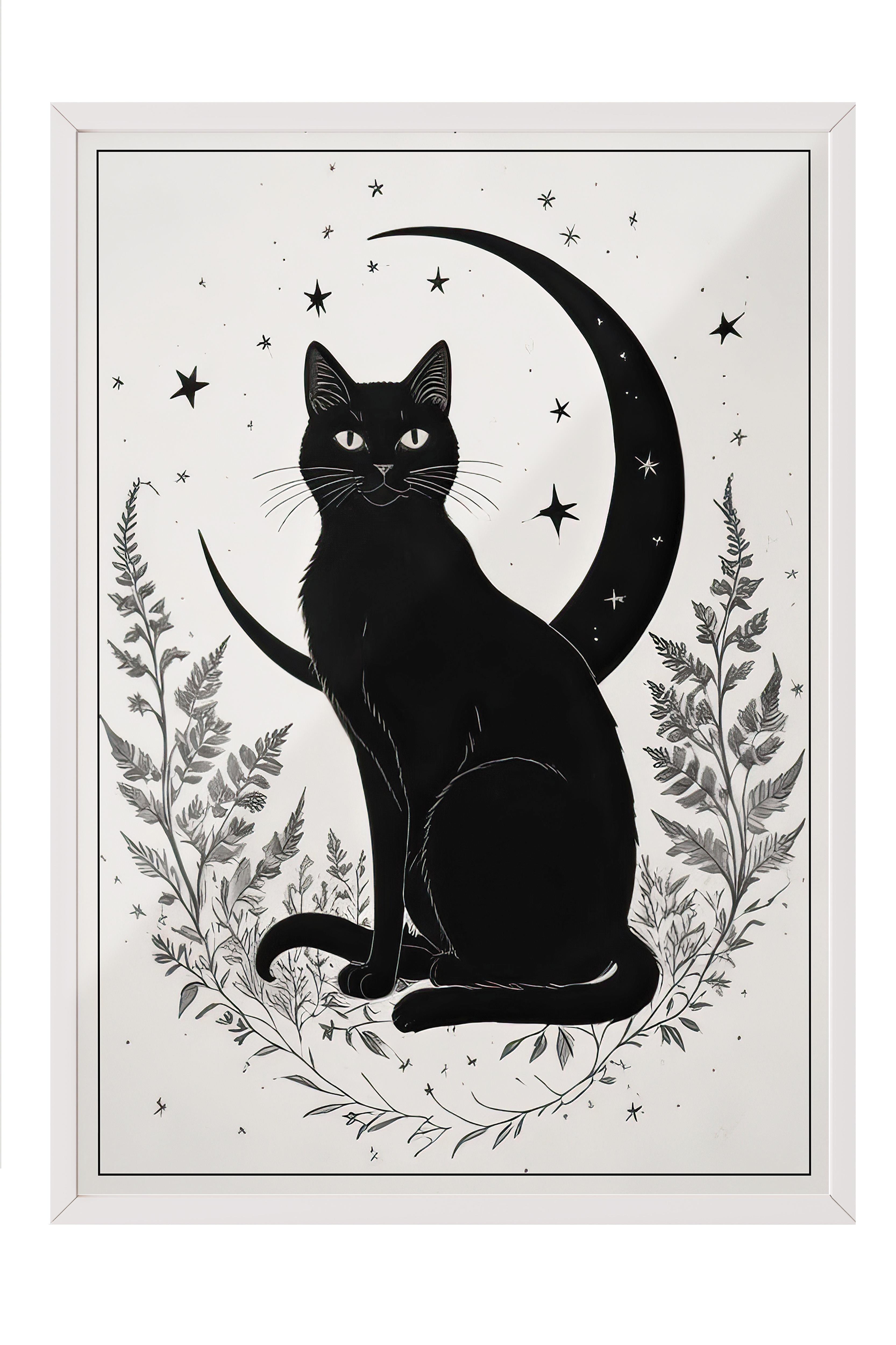 The Moon  Çerçeveli Tablo, Beyaz Çerçeve ve Poster, Dikey Duvar Tablosu Comfort Serisi NO:108361
