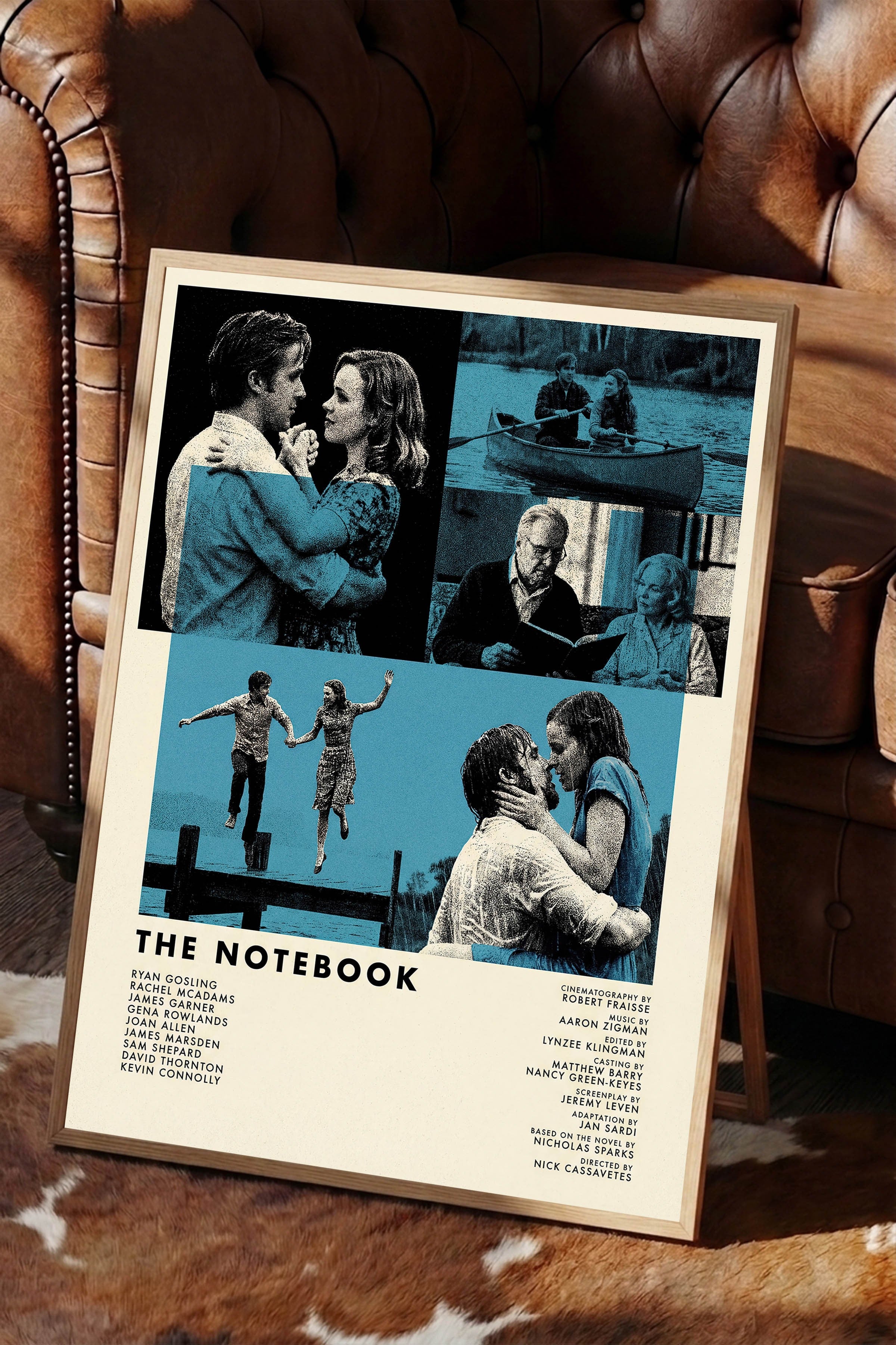 The Notebook Ahşap Çerçeveli Poster, Sinema ve Dizi Tablo, Film Dizi Afişleri NO:112825