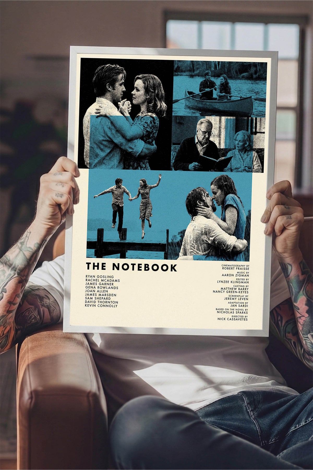 The Notebook Beyaz Çerçeveli Poster, Sinema ve Dizi Tablo, Film Dizi Afişleri NO:112825