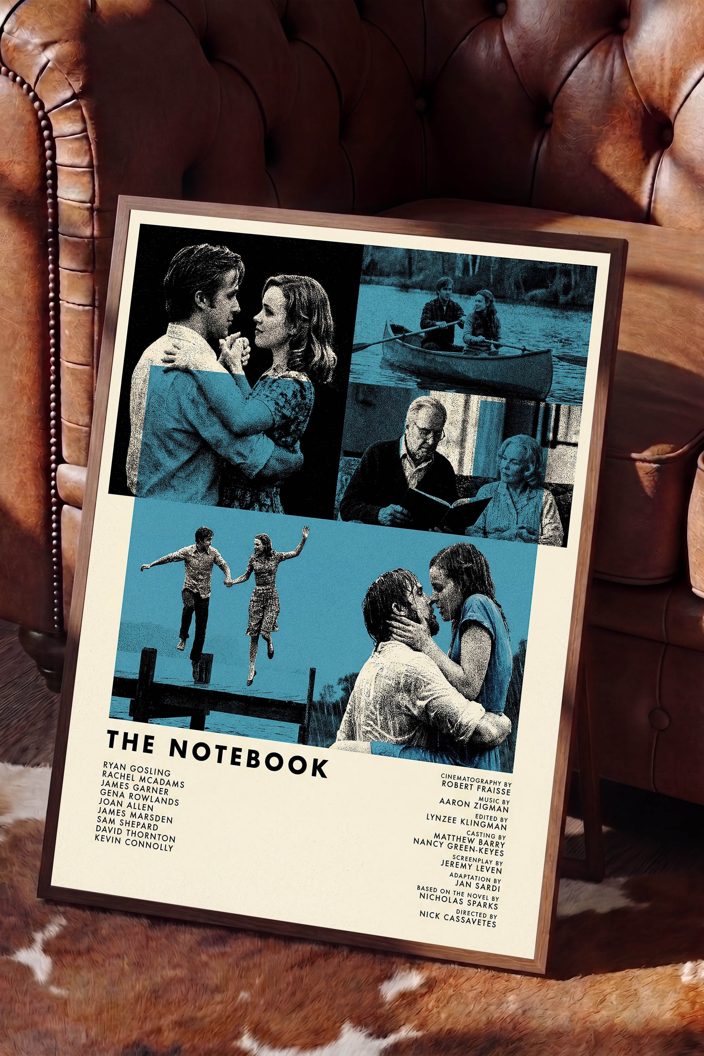 The Notebook Kahverengi Çerçeveli Poster, Sinema ve Dizi Tablo, Film Dizi Afişleri NO:112825