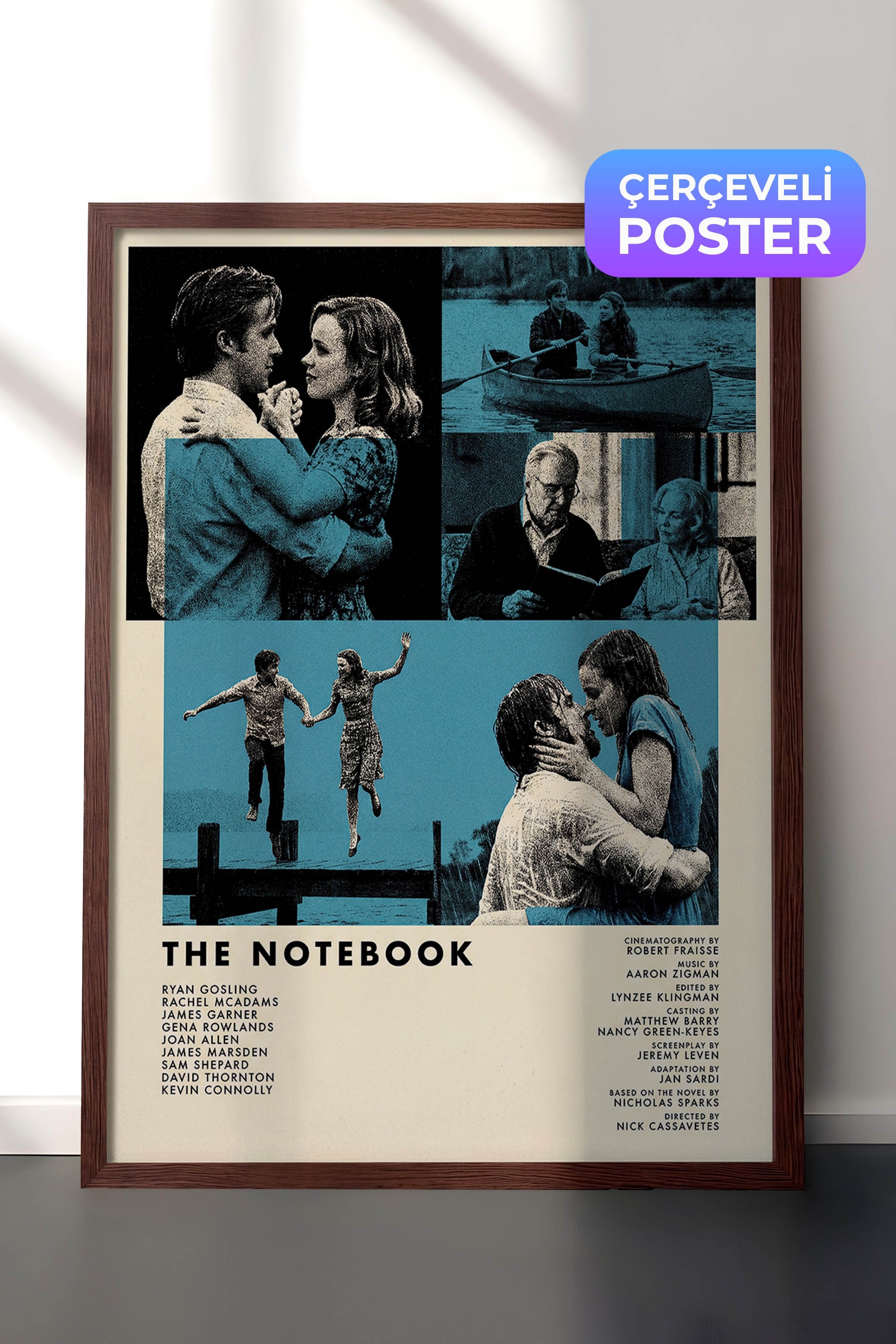 The Notebook Kahverengi Çerçeveli Poster, Sinema ve Dizi Tablo, Film Dizi Afişleri NO:112825