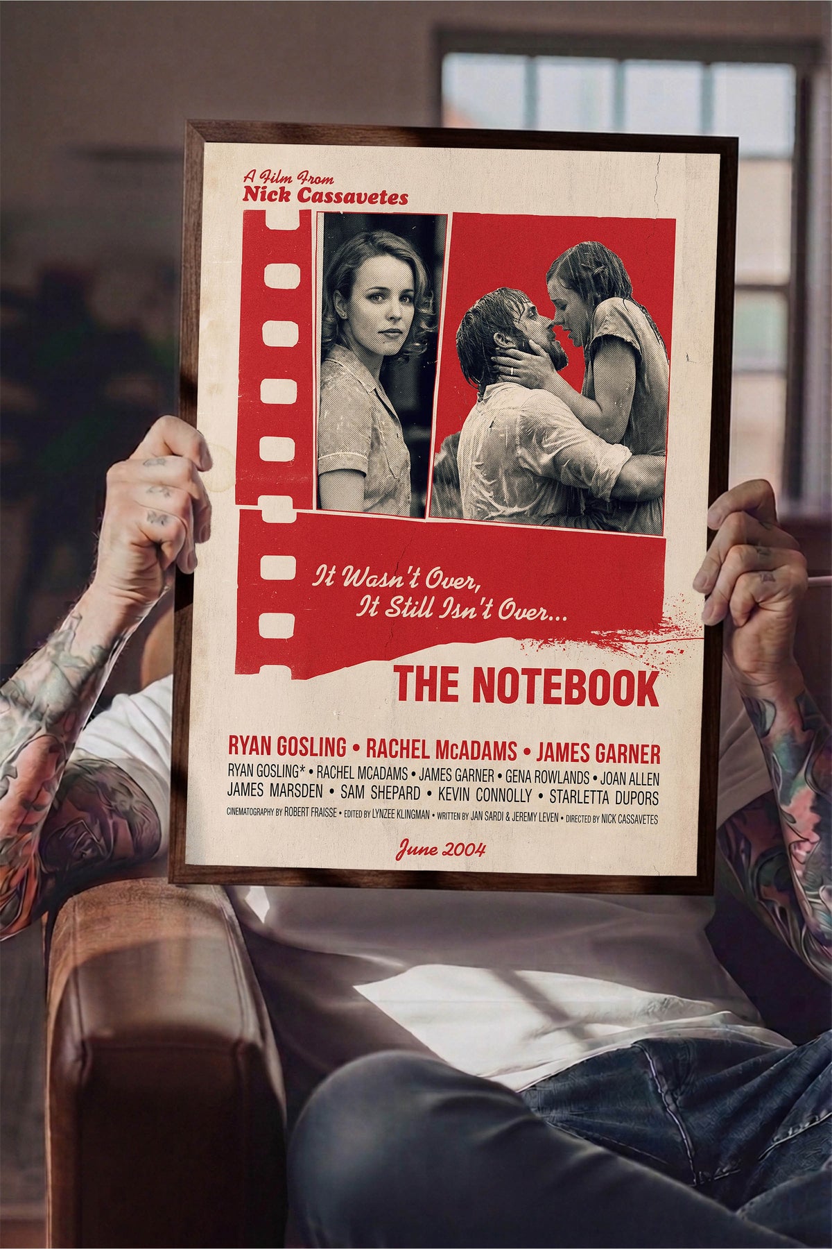 The Notebook Kahverengi Çerçeveli Poster, Sinema ve Dizi Tablo, Film Dizi Afişleri NO:112916