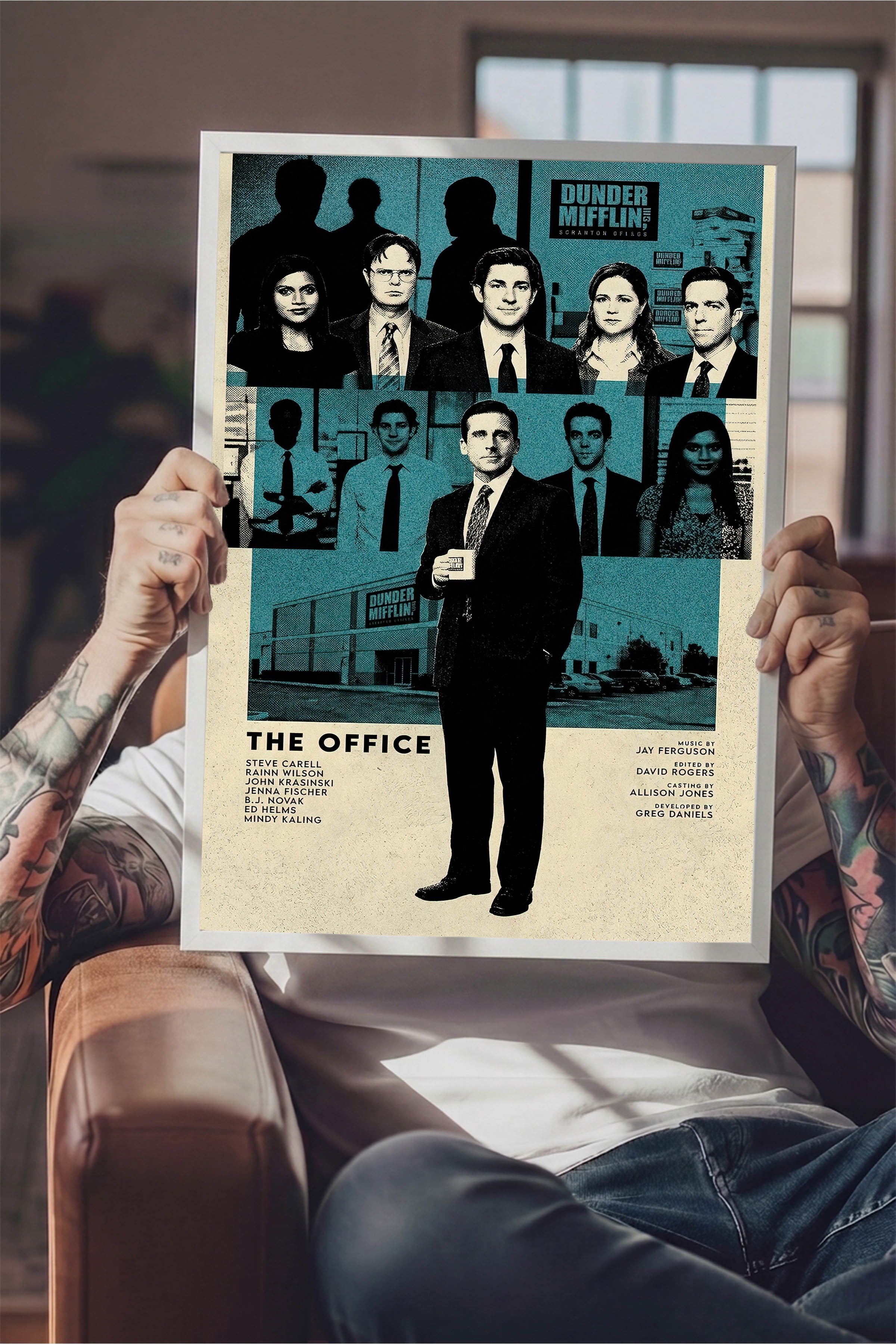 The Office (US) Beyaz Çerçeveli Poster, Sinema ve Dizi Tablo, Film Dizi Afişleri NO:112777
