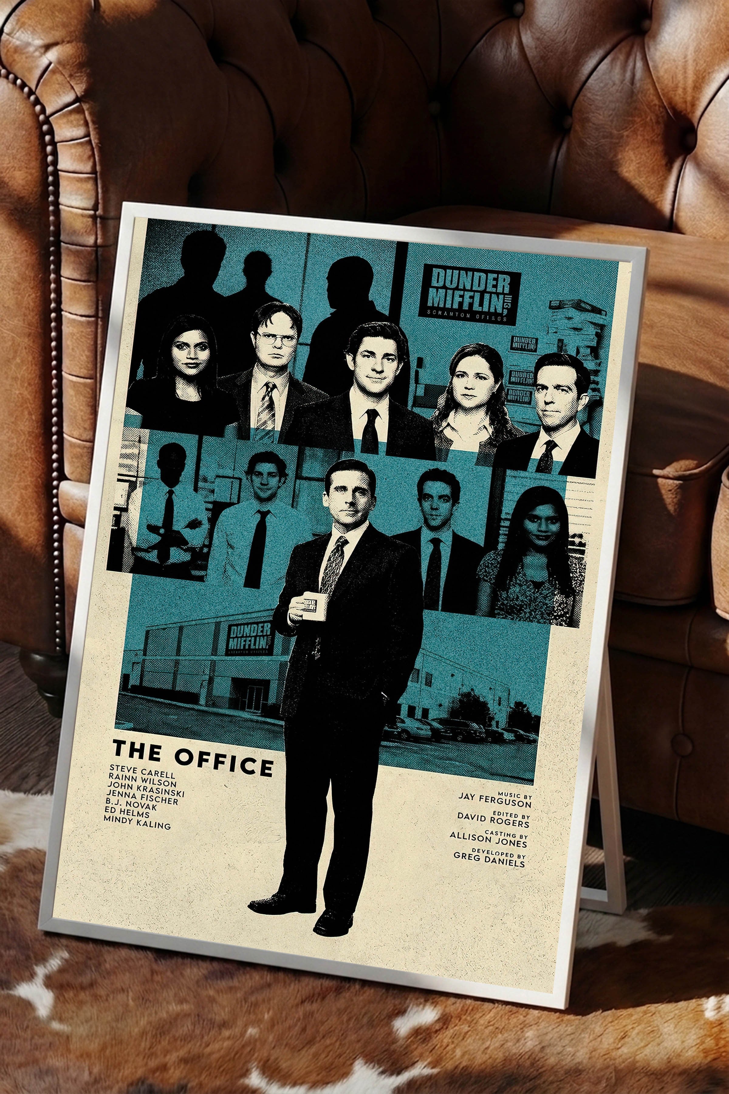 The Office (US) Beyaz Çerçeveli Poster, Sinema ve Dizi Tablo, Film Dizi Afişleri NO:112777